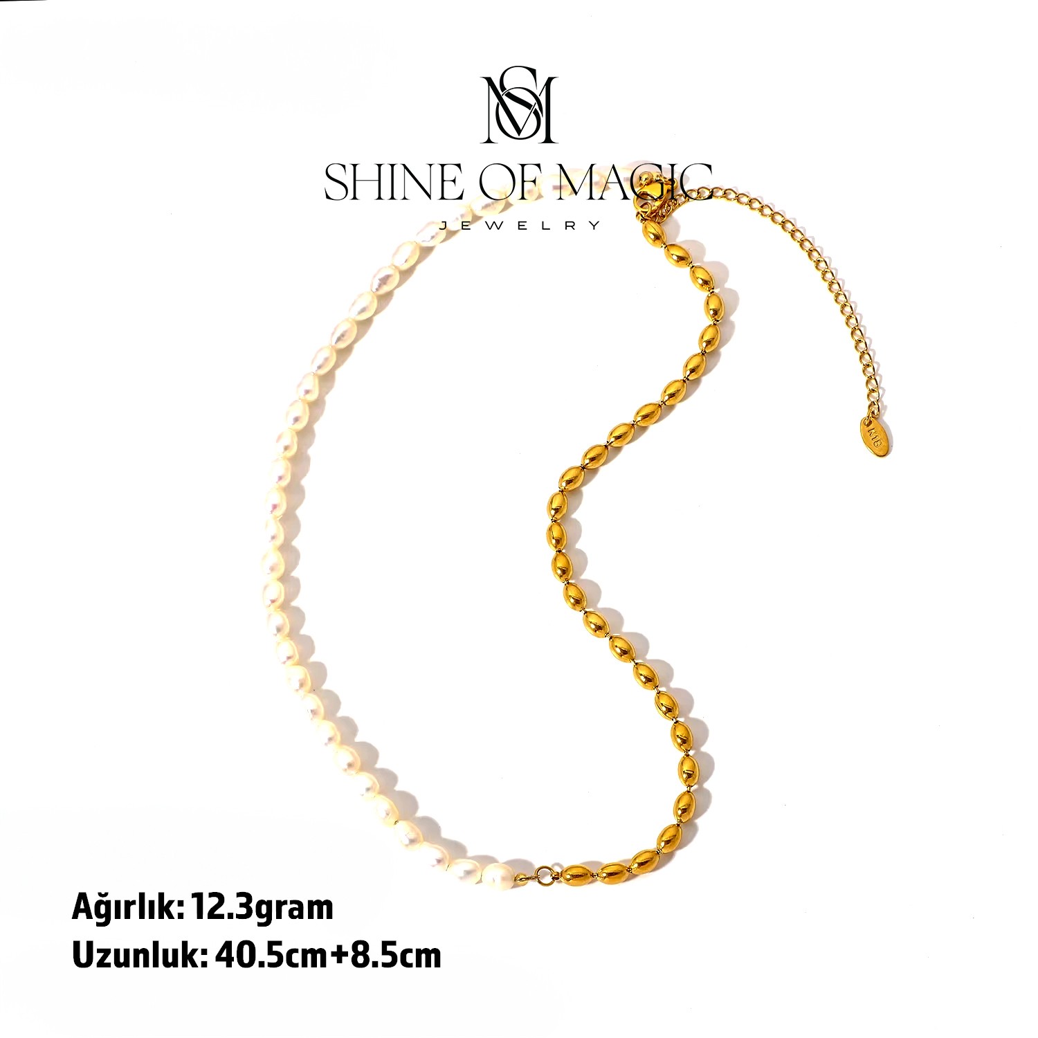 Radiant Pearl Necklace | Çelik Kolye