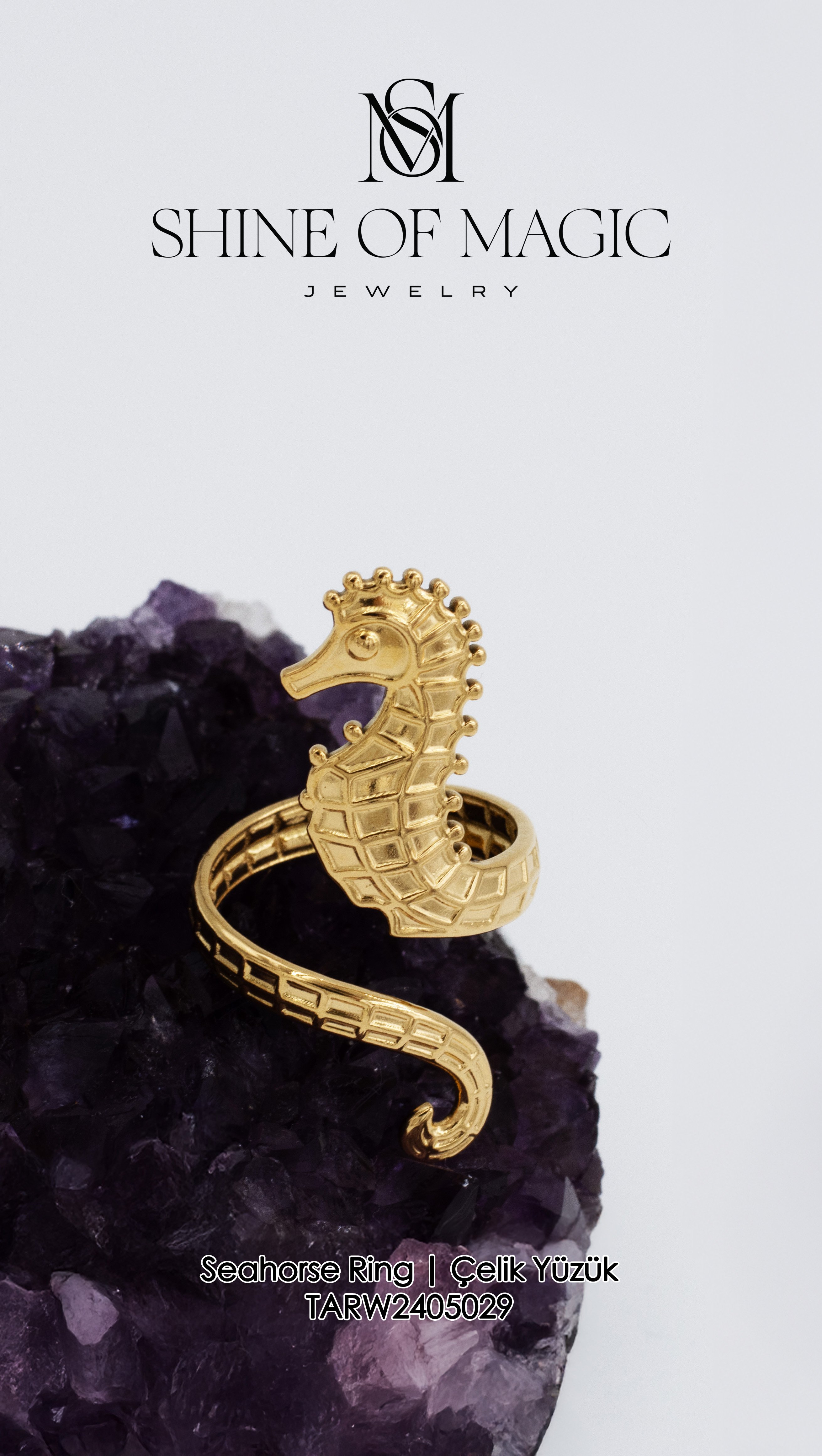 Seahorse Ring | Çelik Yüzük