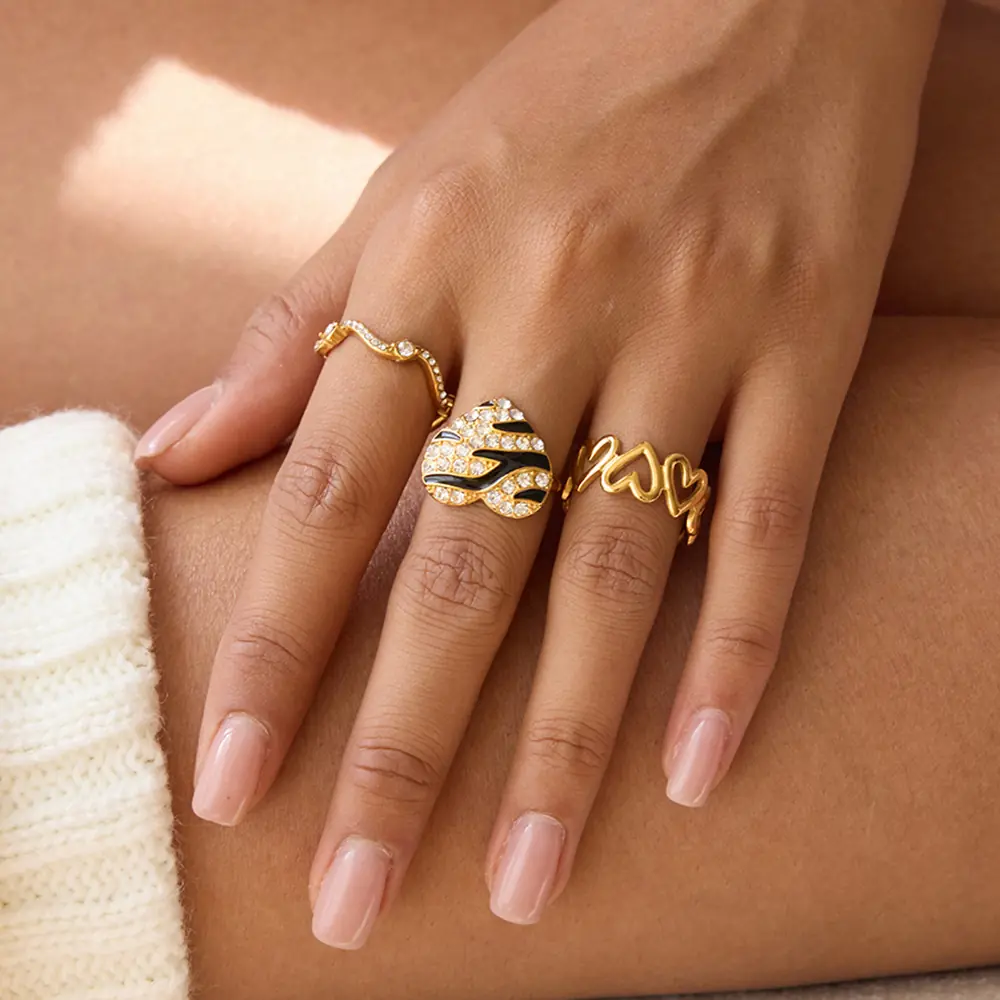 Zebrina Ring | Çelik Yüzük 2