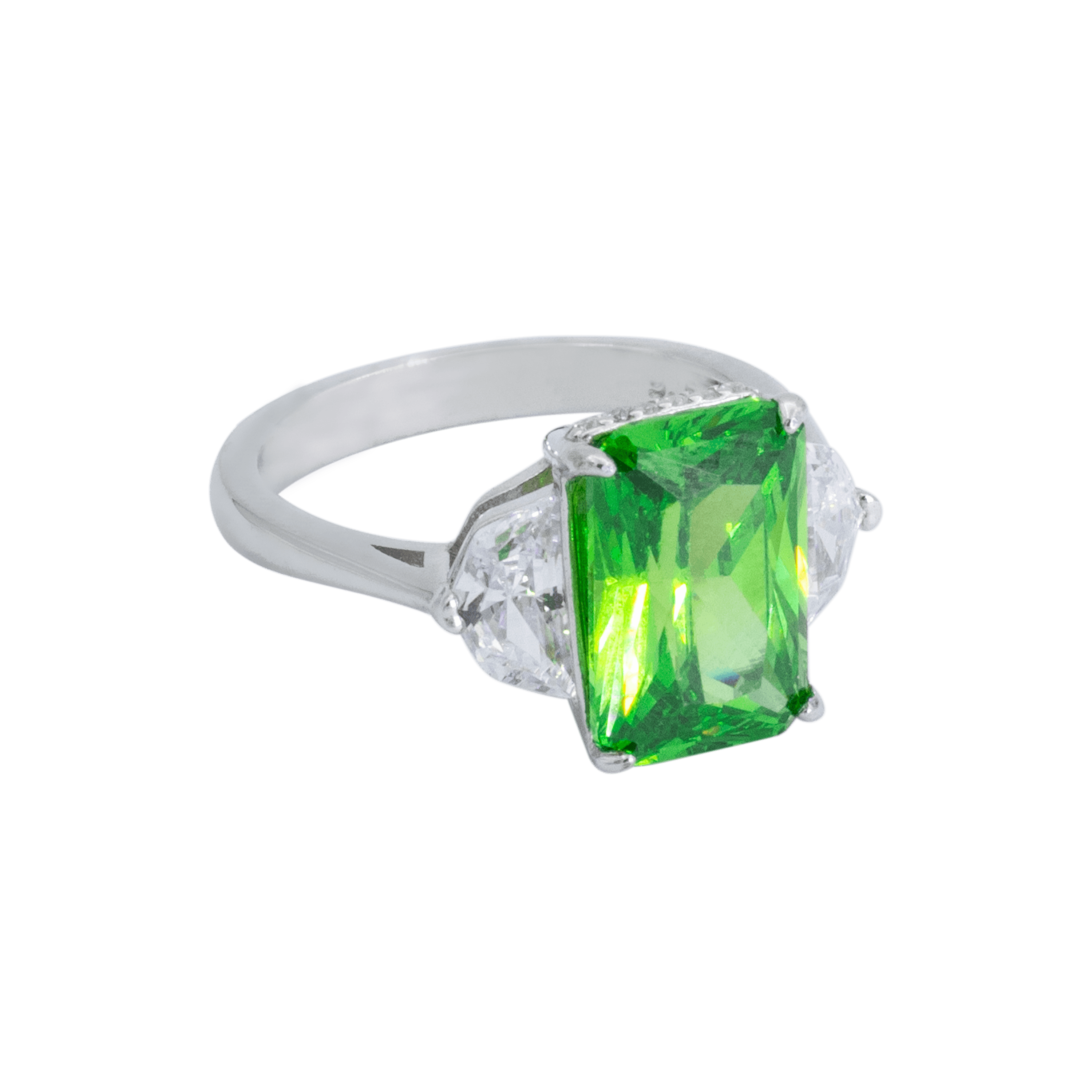 Emerald Glimmer Ring | Silver Kadın Yüzük