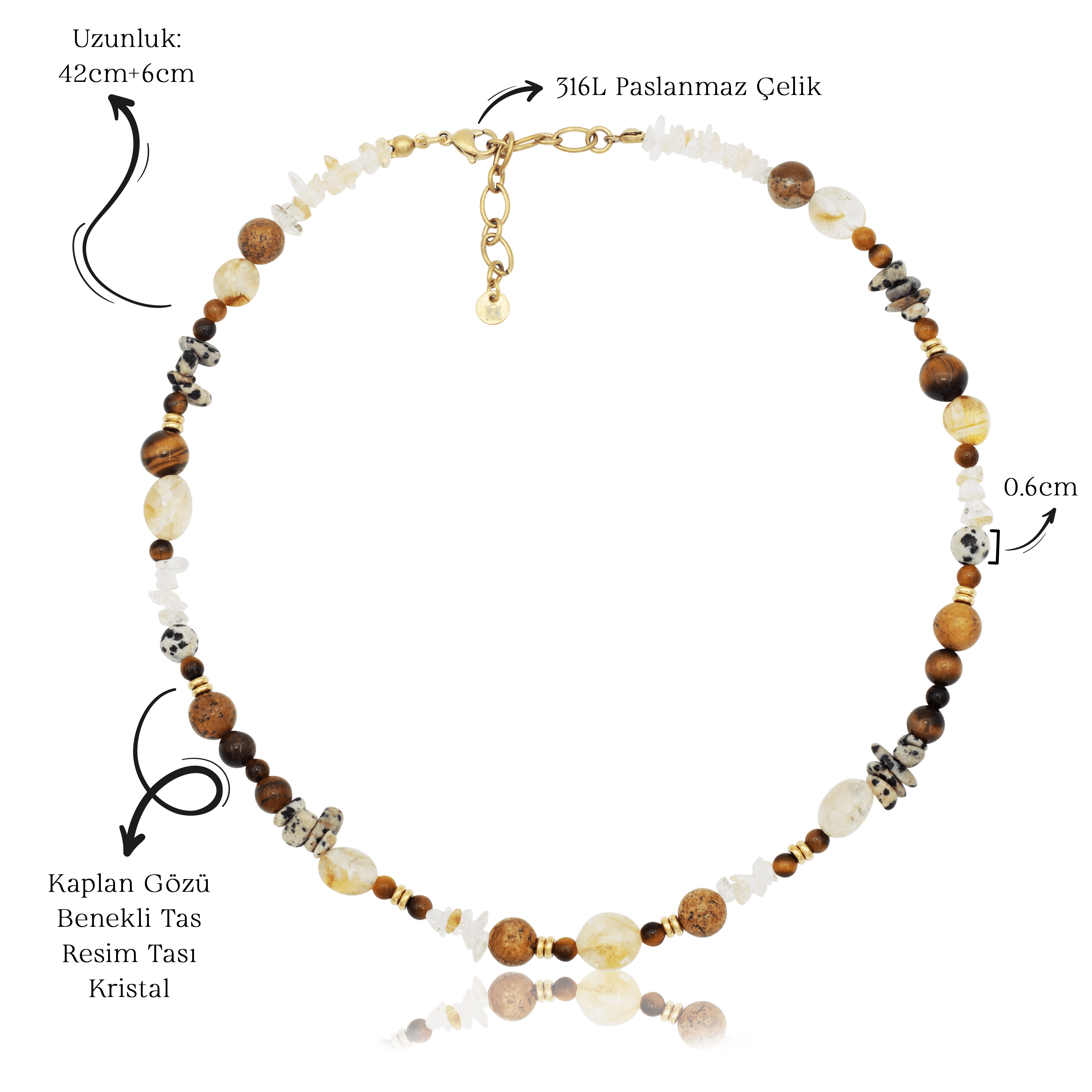 Gaia Harmony Necklace | Doğal Taş Kolye