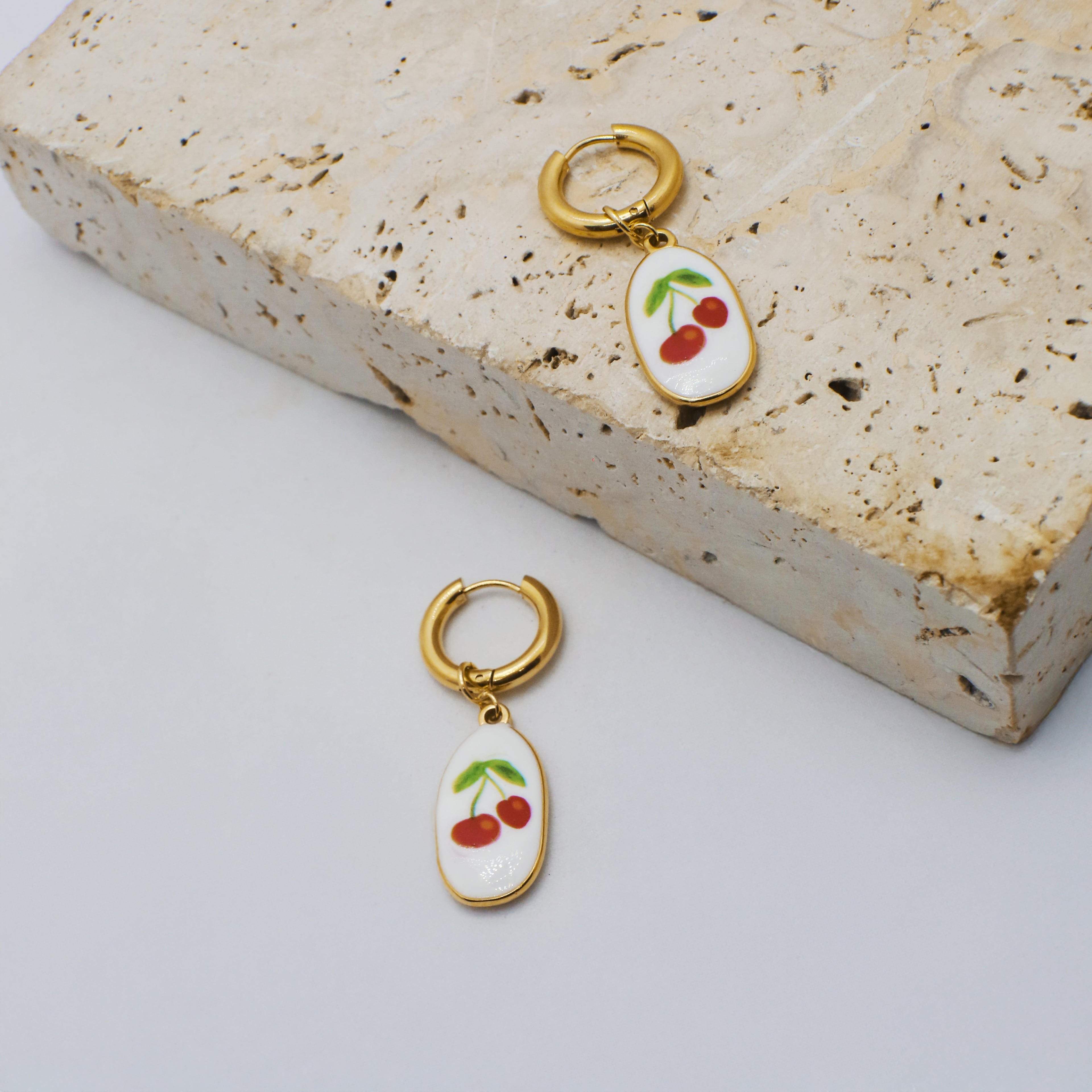 Cereza Earring | Çelik Küpe