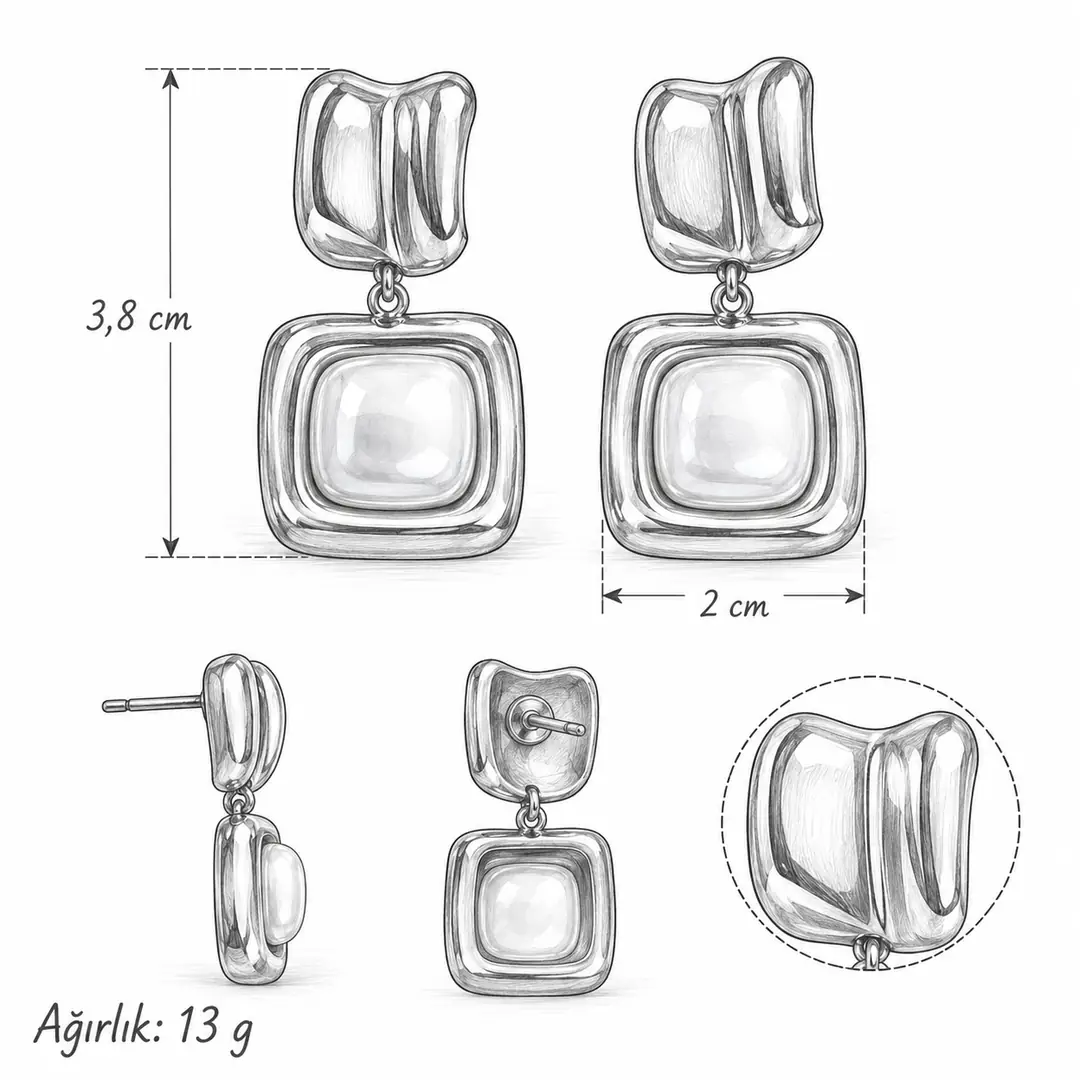 Veloria Earring | Çelik Küpe 3