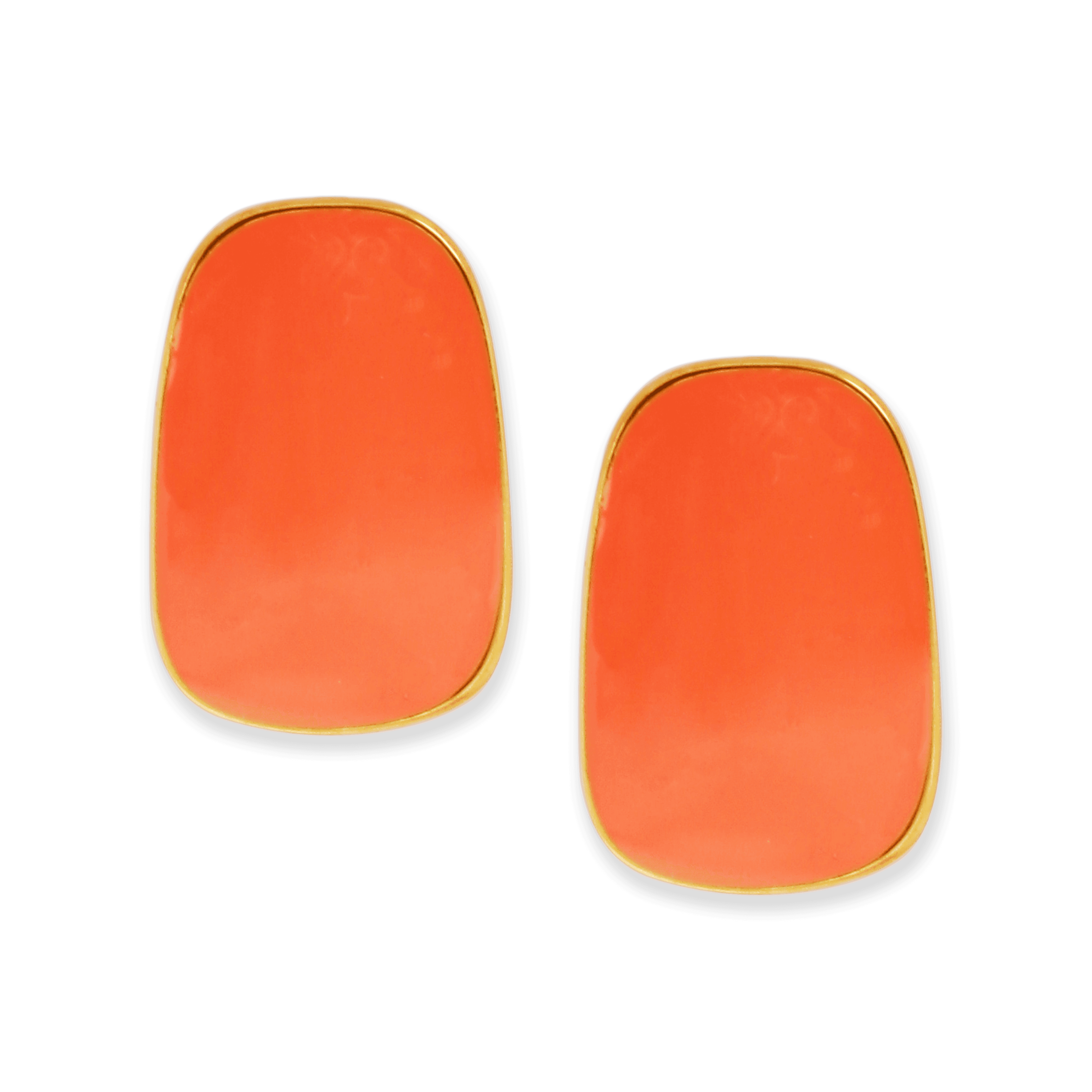 Orange Aura Earring | Çelik Küpe