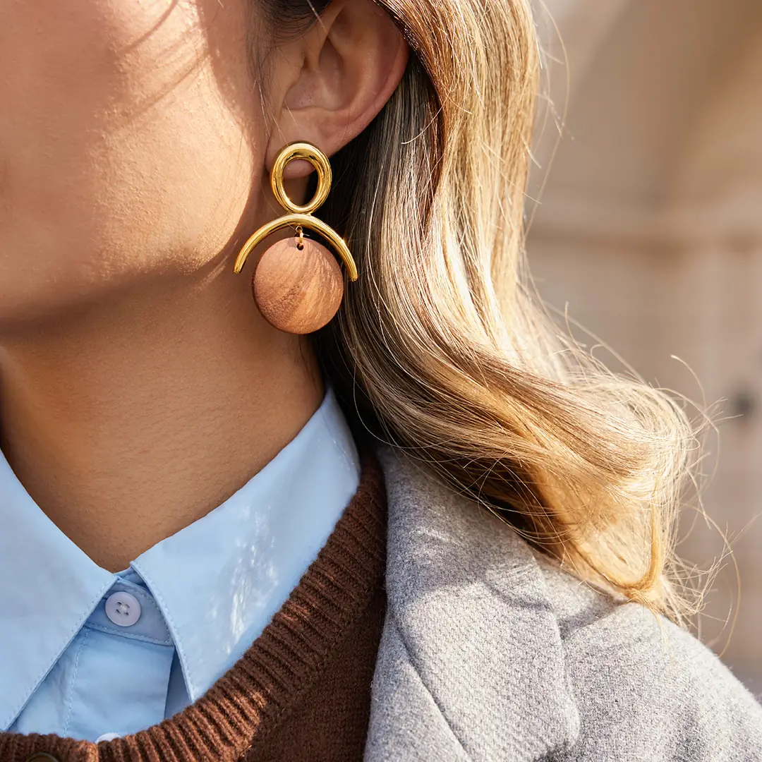 Wudiez Earring | Ahşap Küpe 2