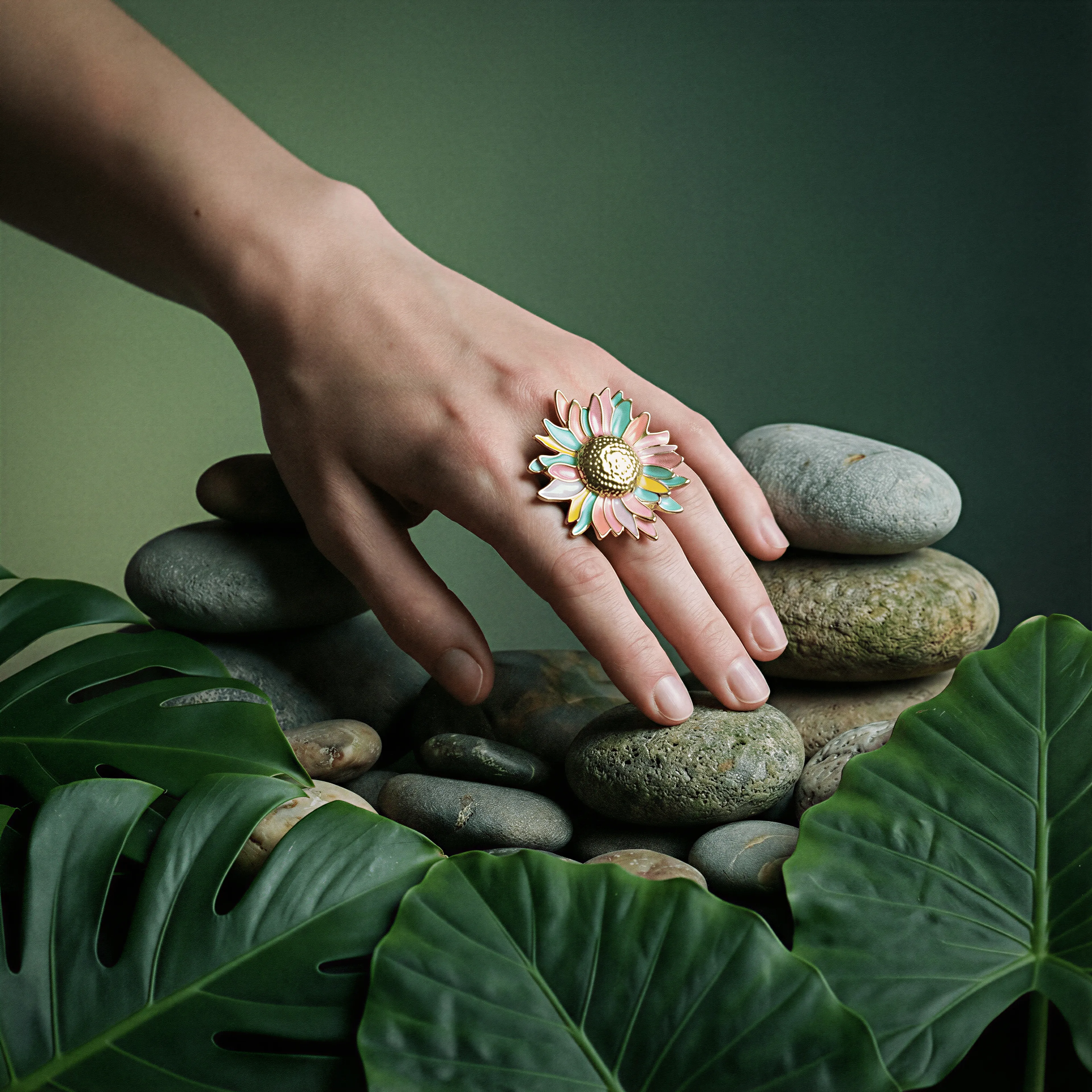 Blossarya Ring | Çelik Yüzük