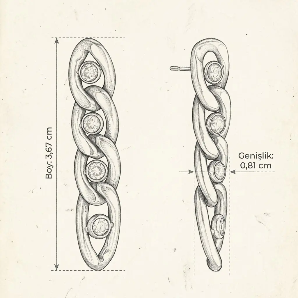 Anellia Earring | Çelik Küpe 5