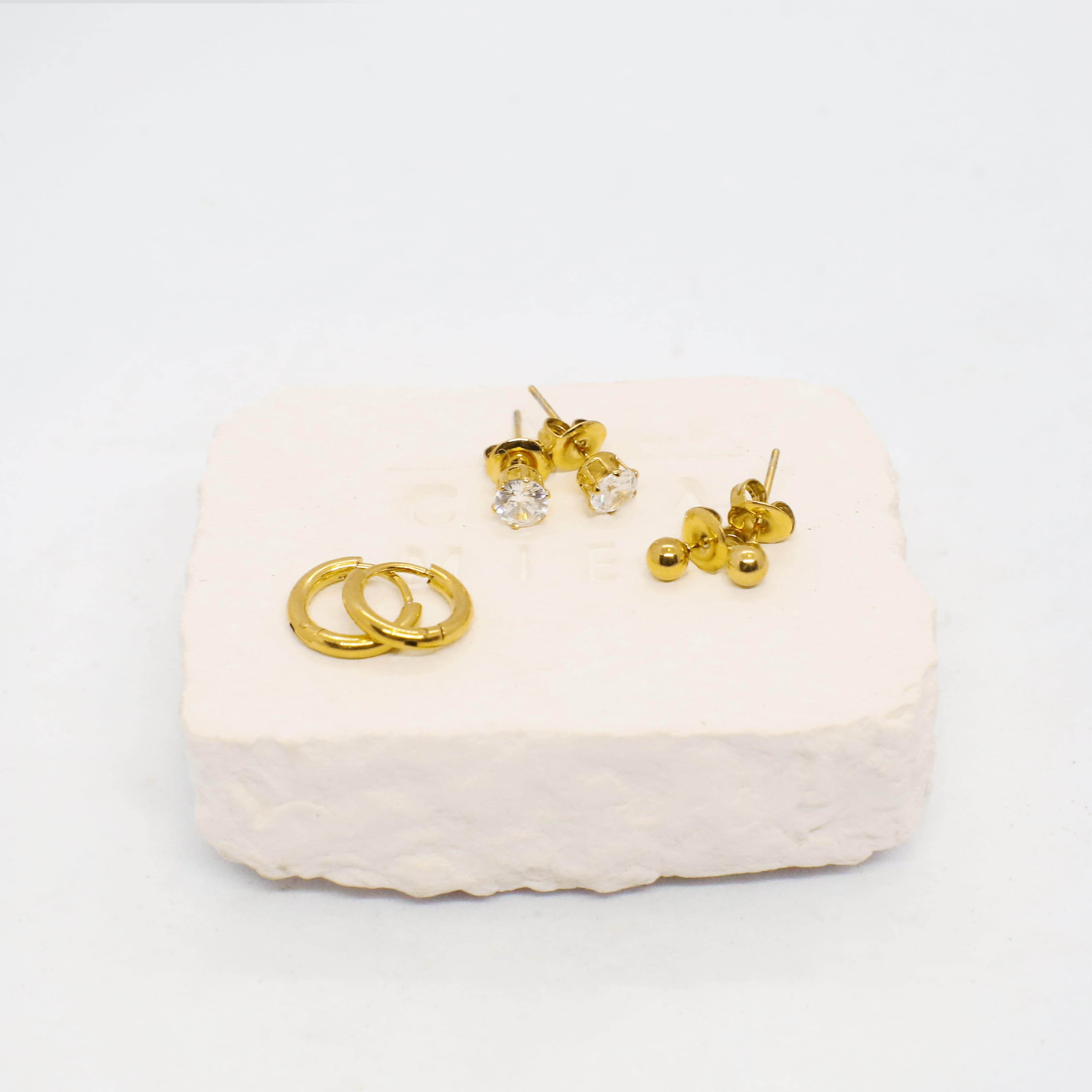  Trivora Earring | Çelik Küpe