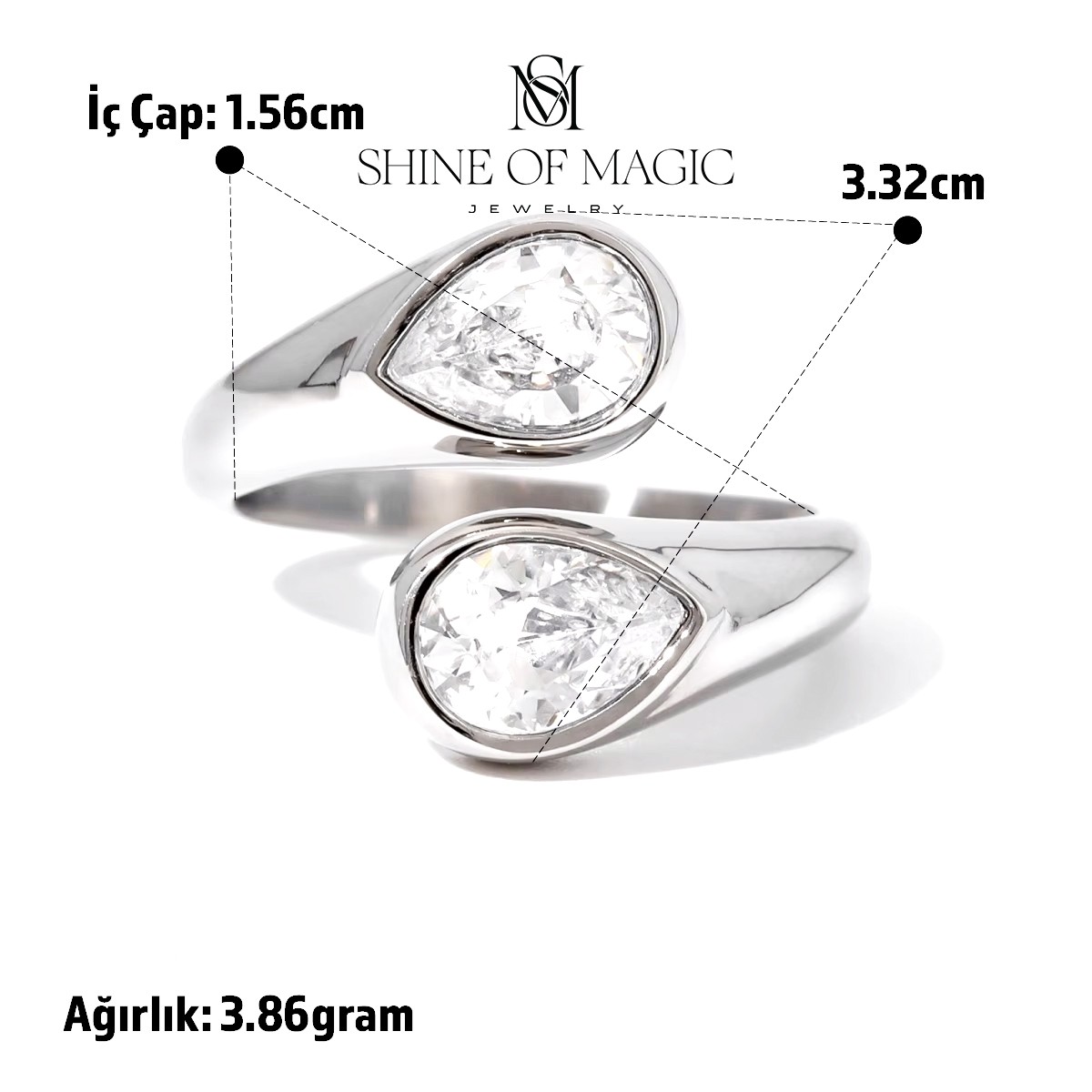 Dewdrop Ring | Çelik Yüzük