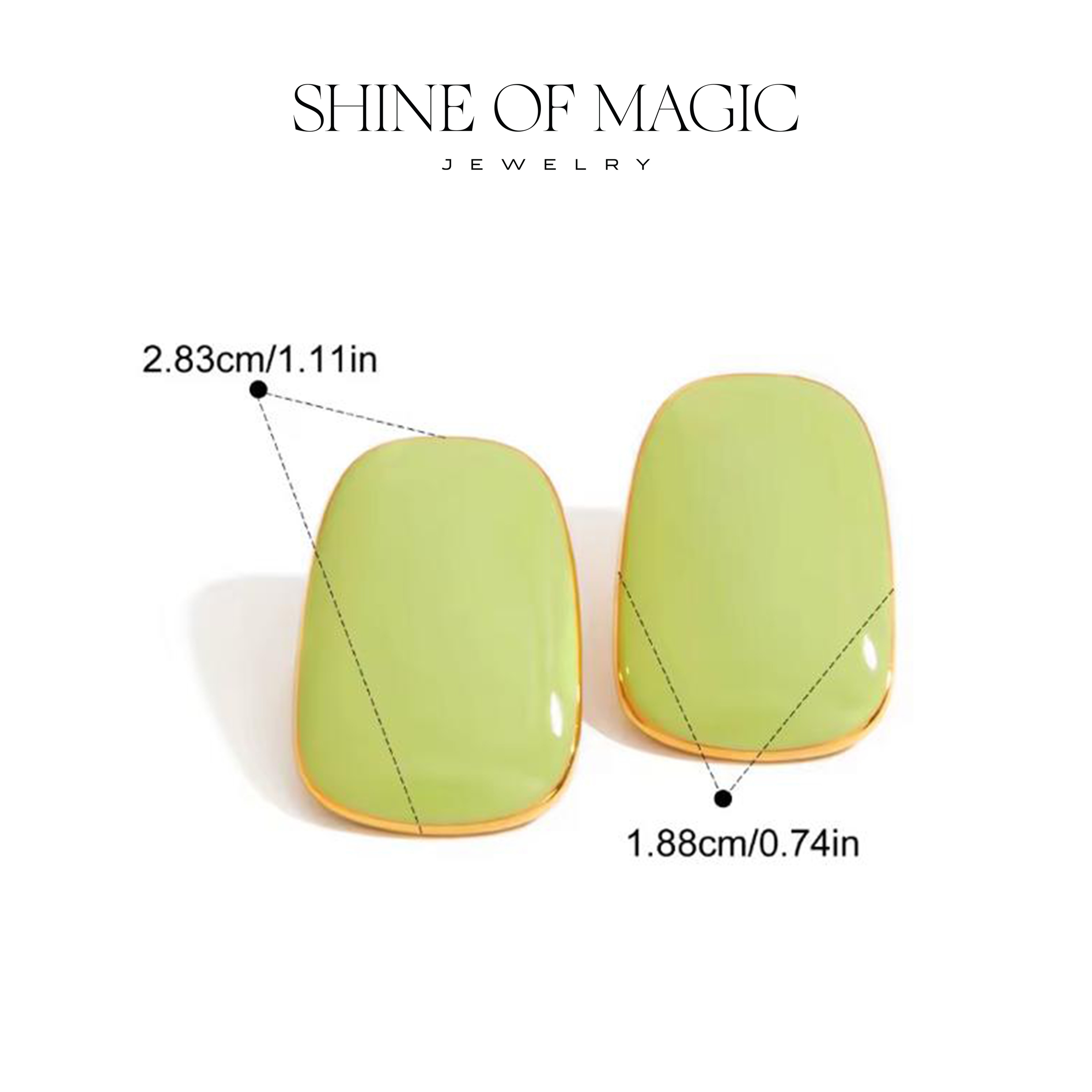Green Aura Earring | Çelik Küpe