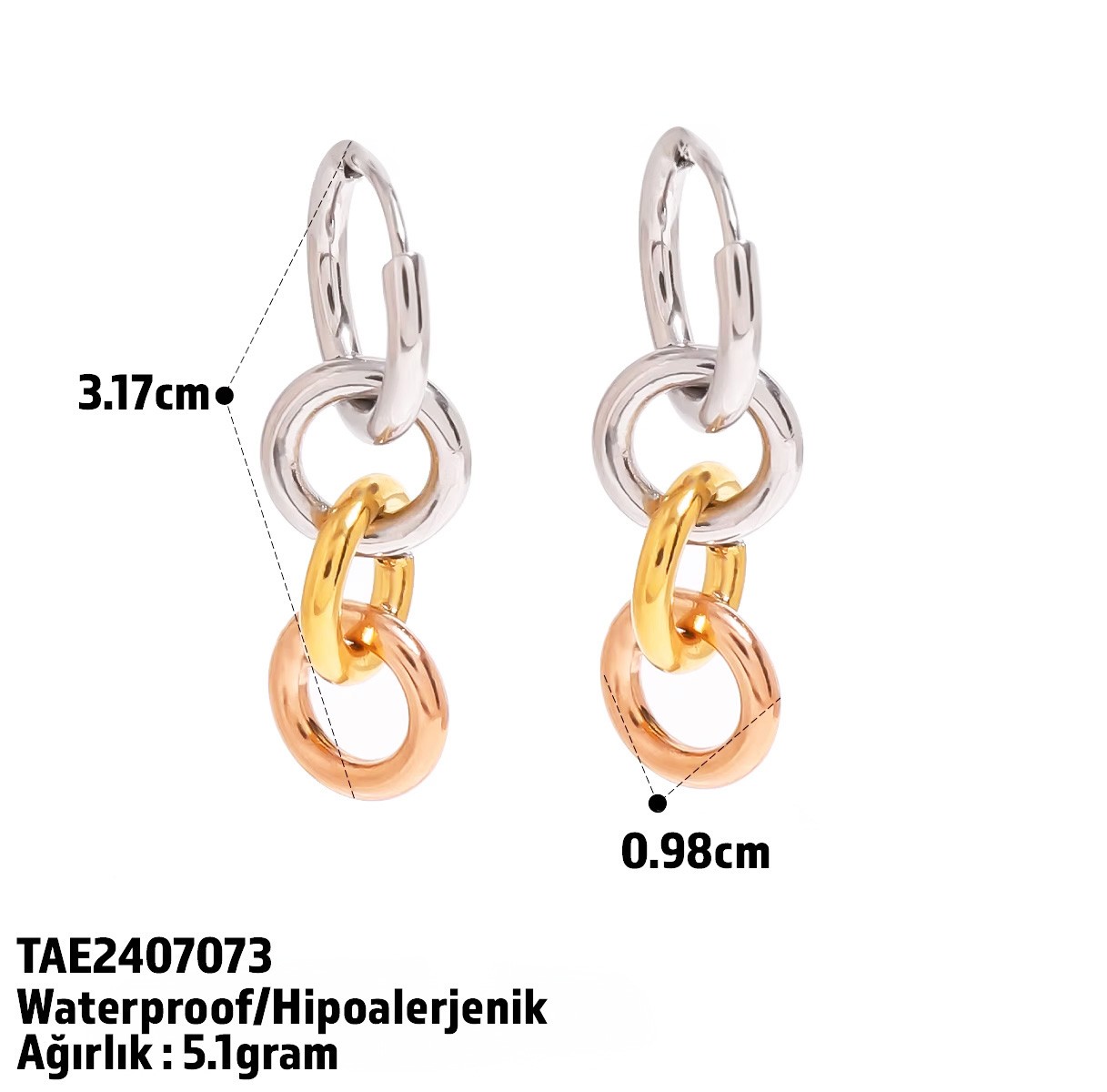 Citta Earring | Çelik Küpe
