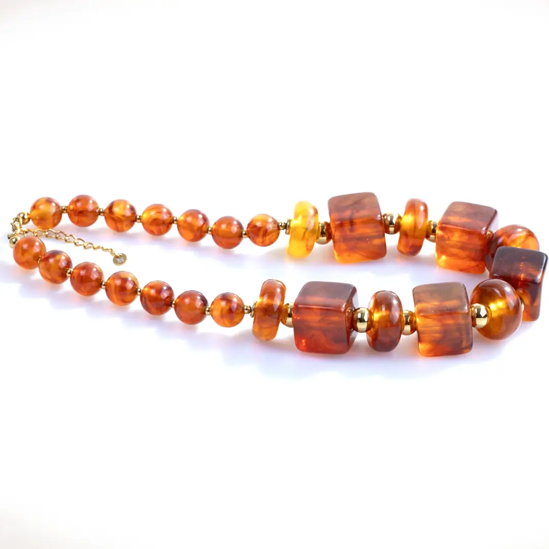 Amberique Necklace | Boncuklu Kolye
