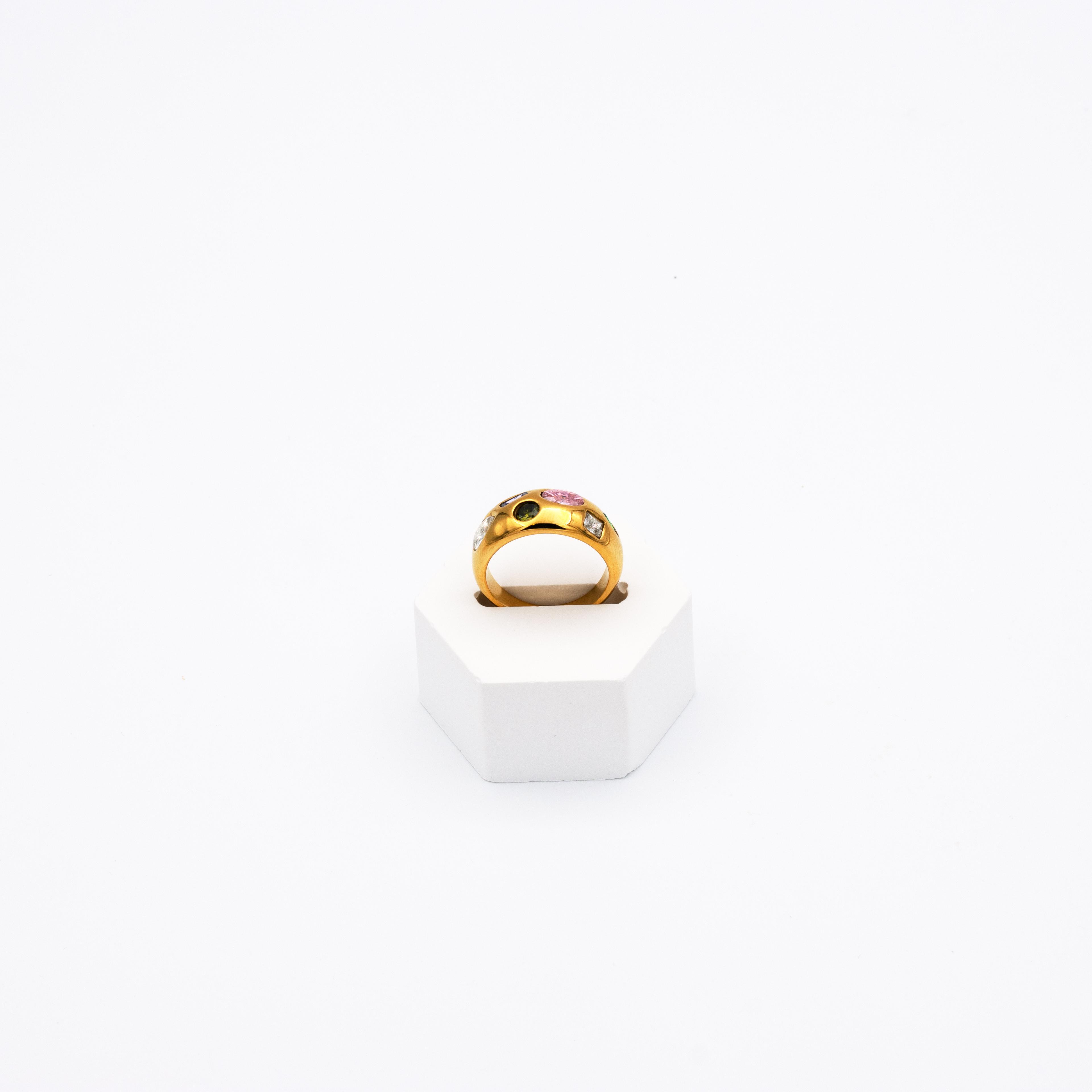 RhineStone Ring | Çelik Yüzük