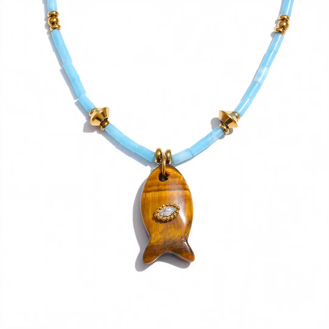 TigraFish Necklace | Doğal Taş Kolye