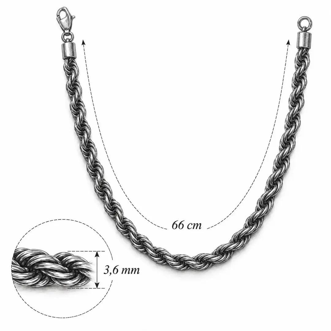 Ruskel Necklace | Erkek Çelik Kolye 3
