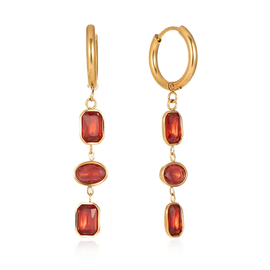 Garnessa Earring | Çelik Küpe
