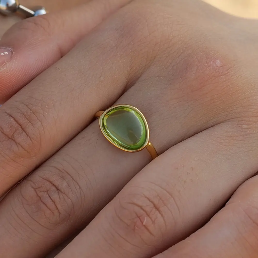 Limpida Green Ring | Çelik Yüzük 2