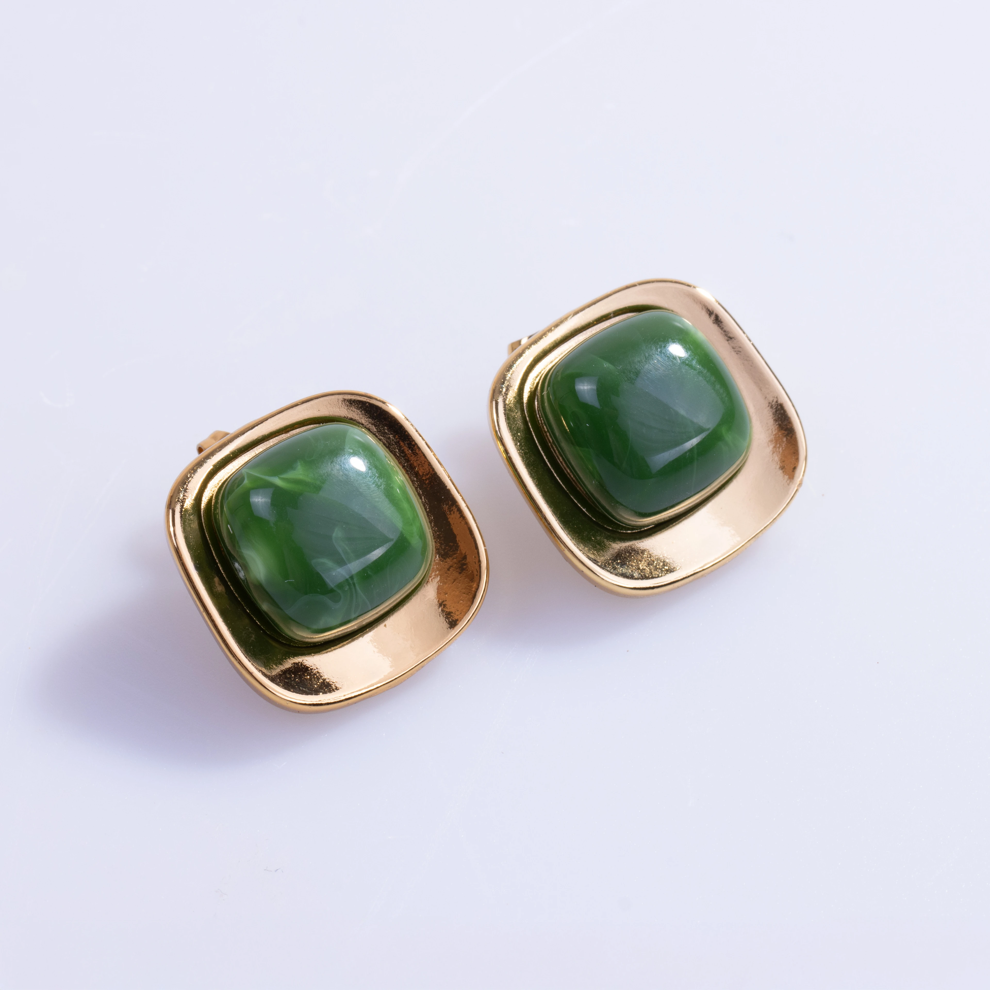 Emeralune Earring | Çelik Küpe