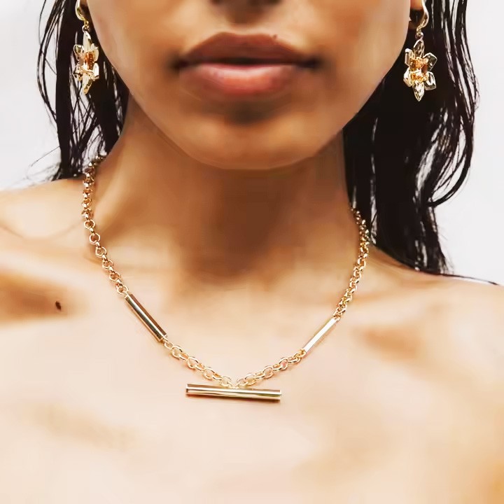 Obsidian Necklace | Çelik Kolye