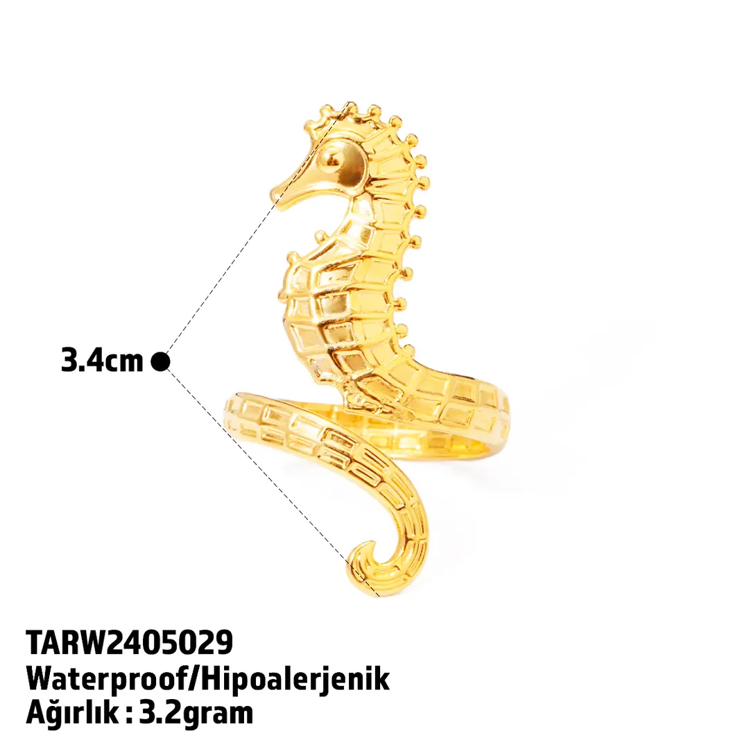 Seahorse Ring | Çelik Yüzük 3
