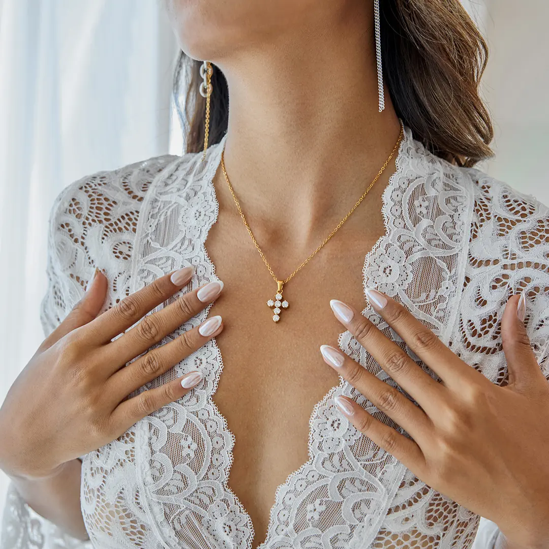 Crocina Gold Necklace | Çelik Kolye 6