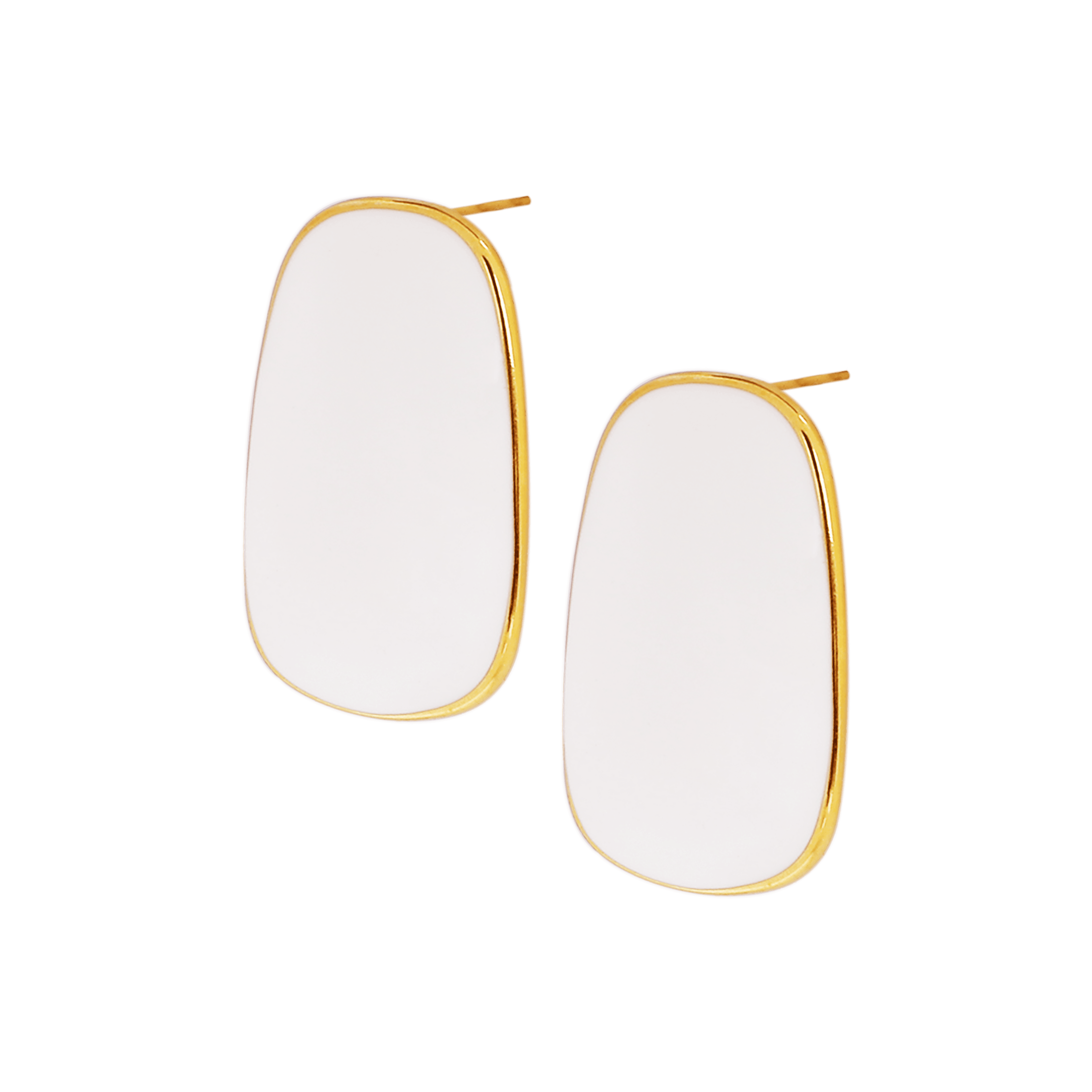 White Aura Earring | Çelik Küpe