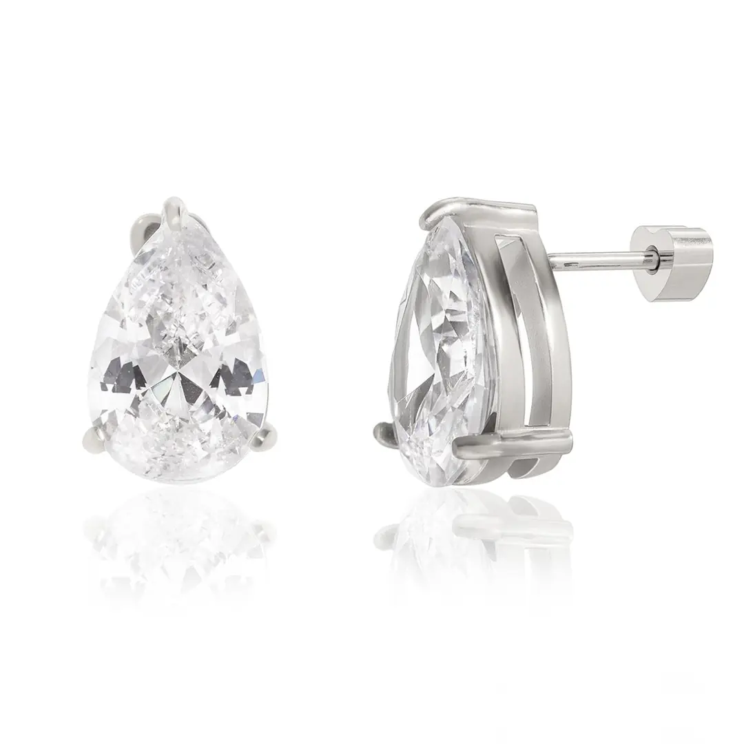 Pervina Earring | Çelik Küpe