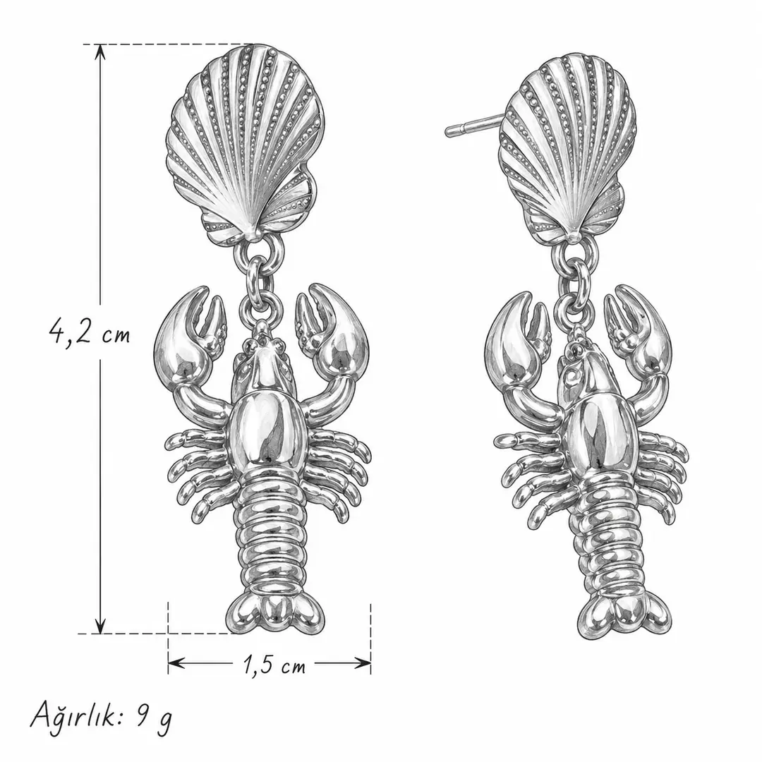 Cascrata Earring | Çelik Küpe 4