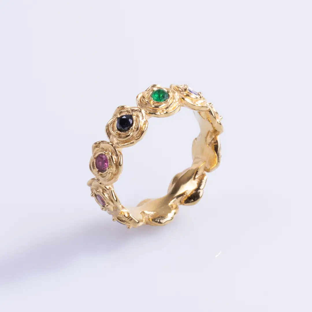 Regal Flora Ring | Çelik Yüzük