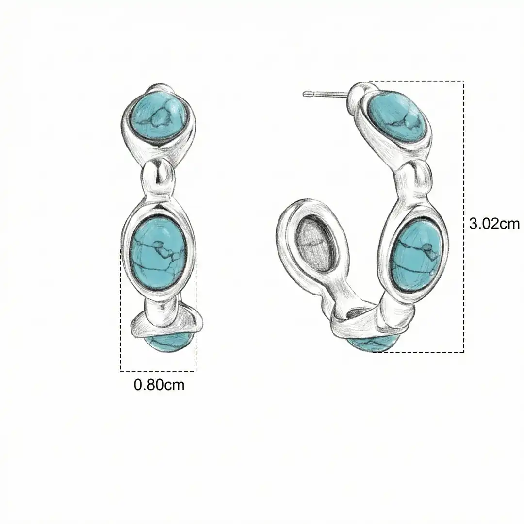 Lagoria Earring | Çelik Küpe 5