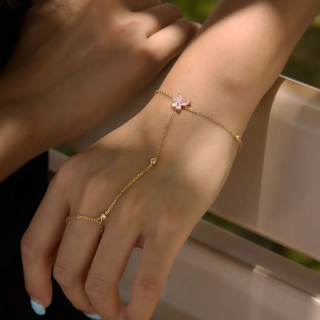 Farfalina Hand Chain | Çelik El Zinciri 4