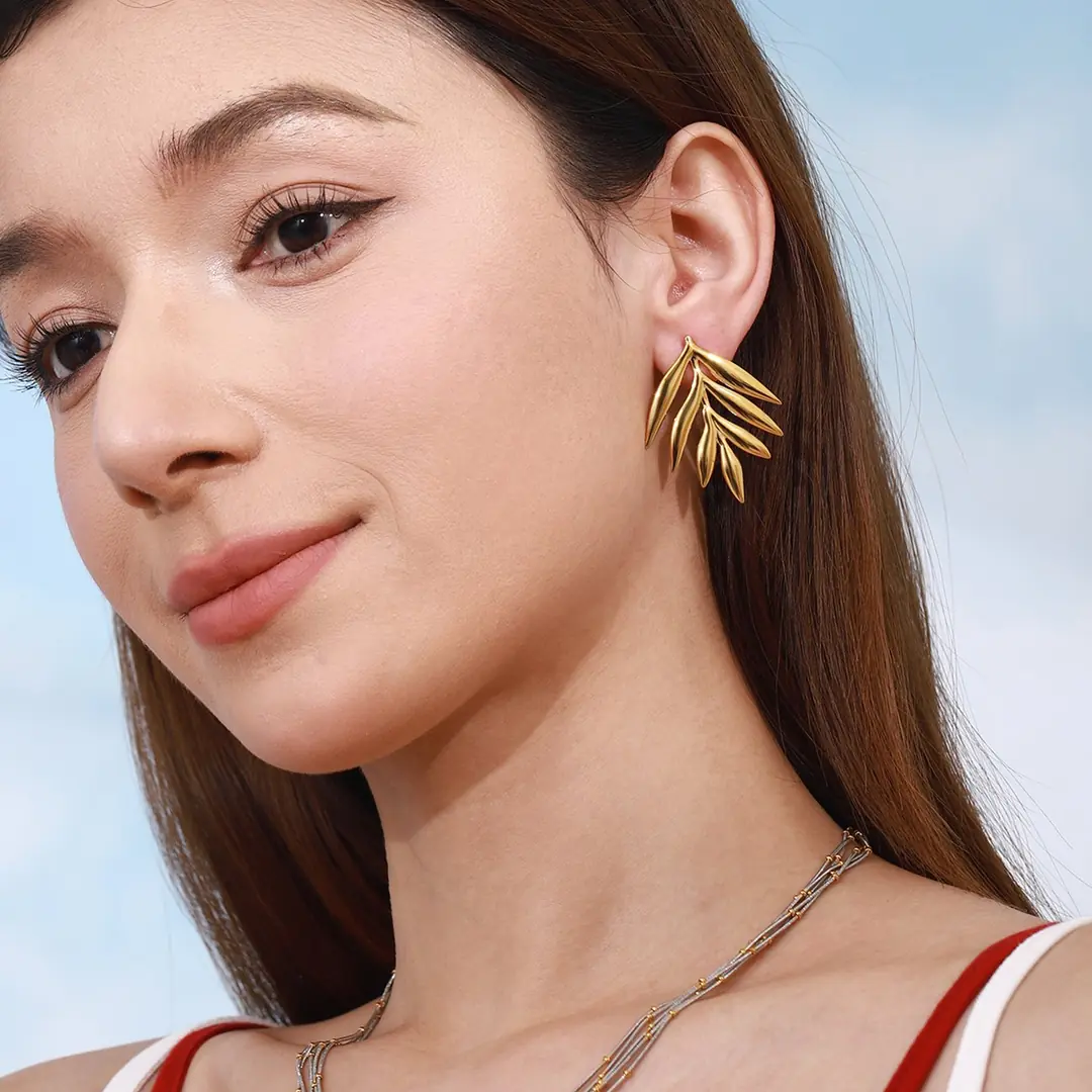 Frondel Earring | Çelik Küpe 5