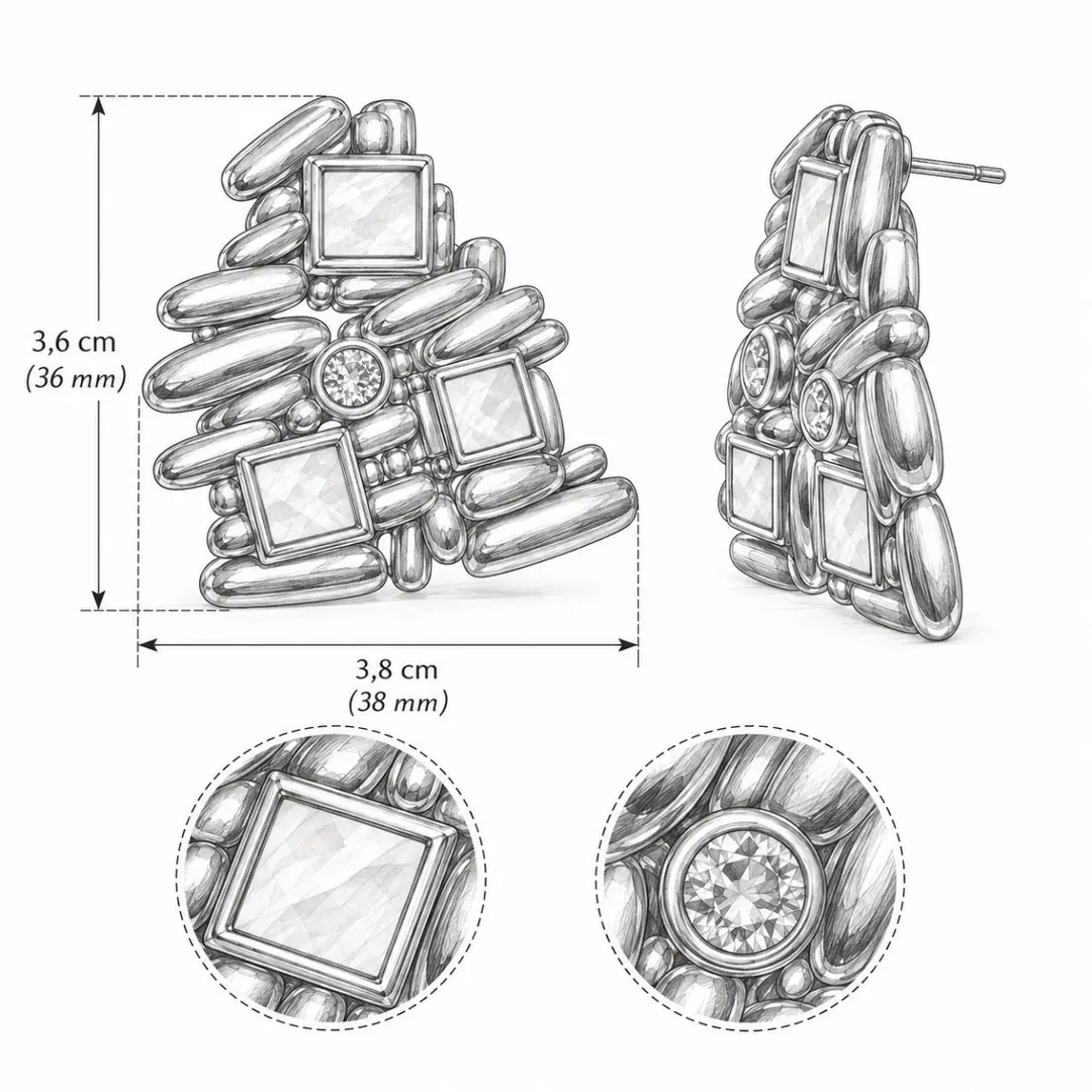 Quarvina Earring | Çelik Küpe 3