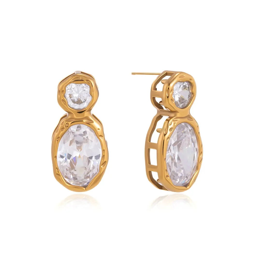 Duolina Earring | Çelik Küpe