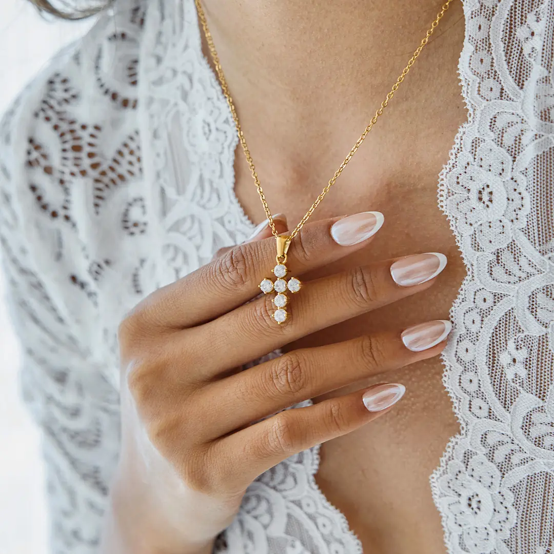 Crocina Gold Necklace | Çelik Kolye 8