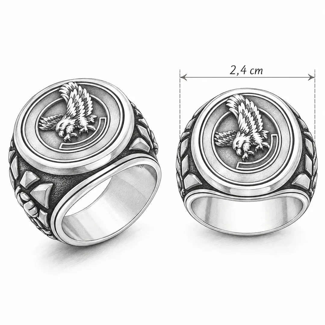 Hevrin Ring | Erkek Çelik Yüzük 3