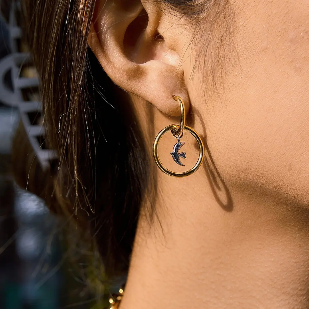 Hirundel Earring | Çelik Küpe 2