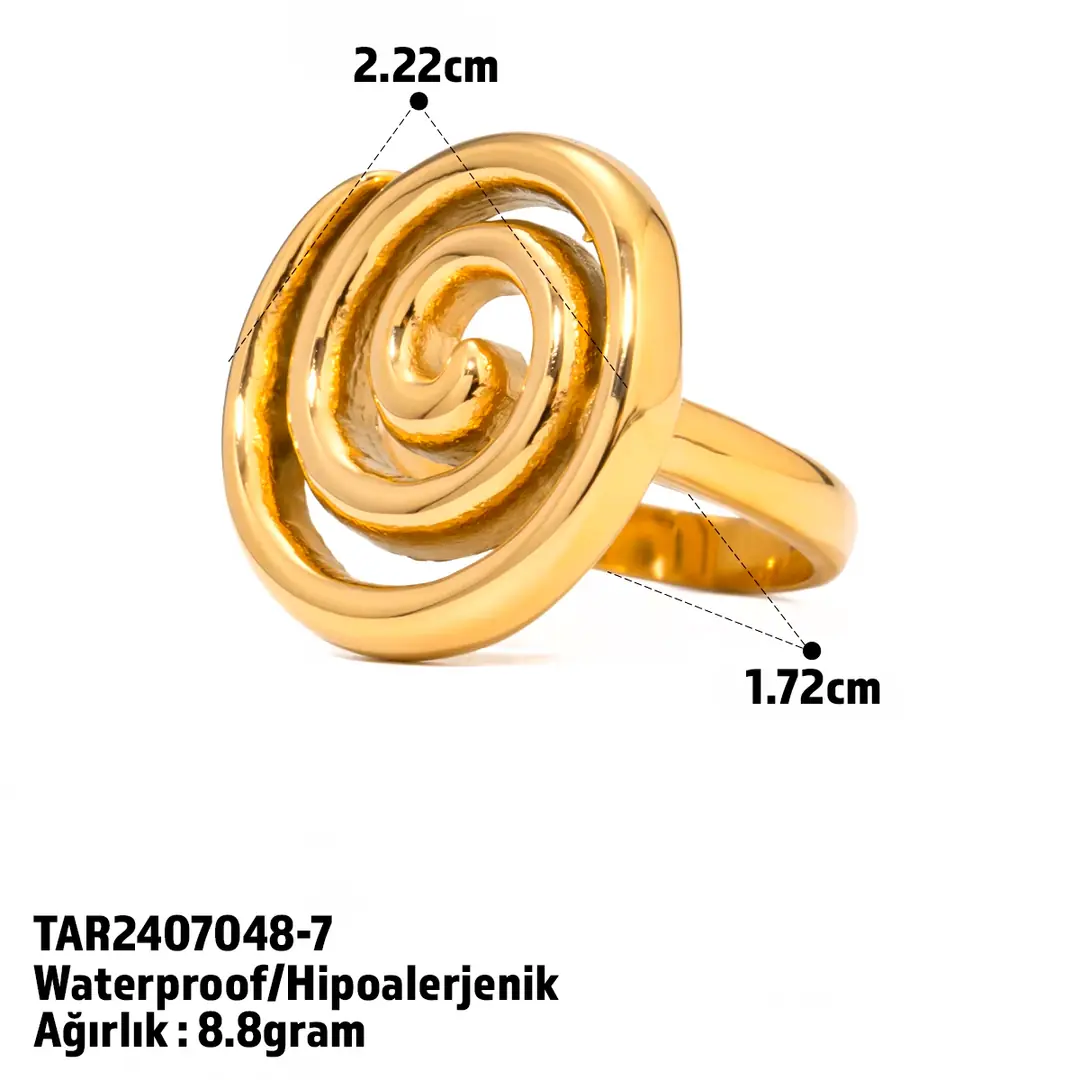 Spiral Ring | Çelik Yüzük 5