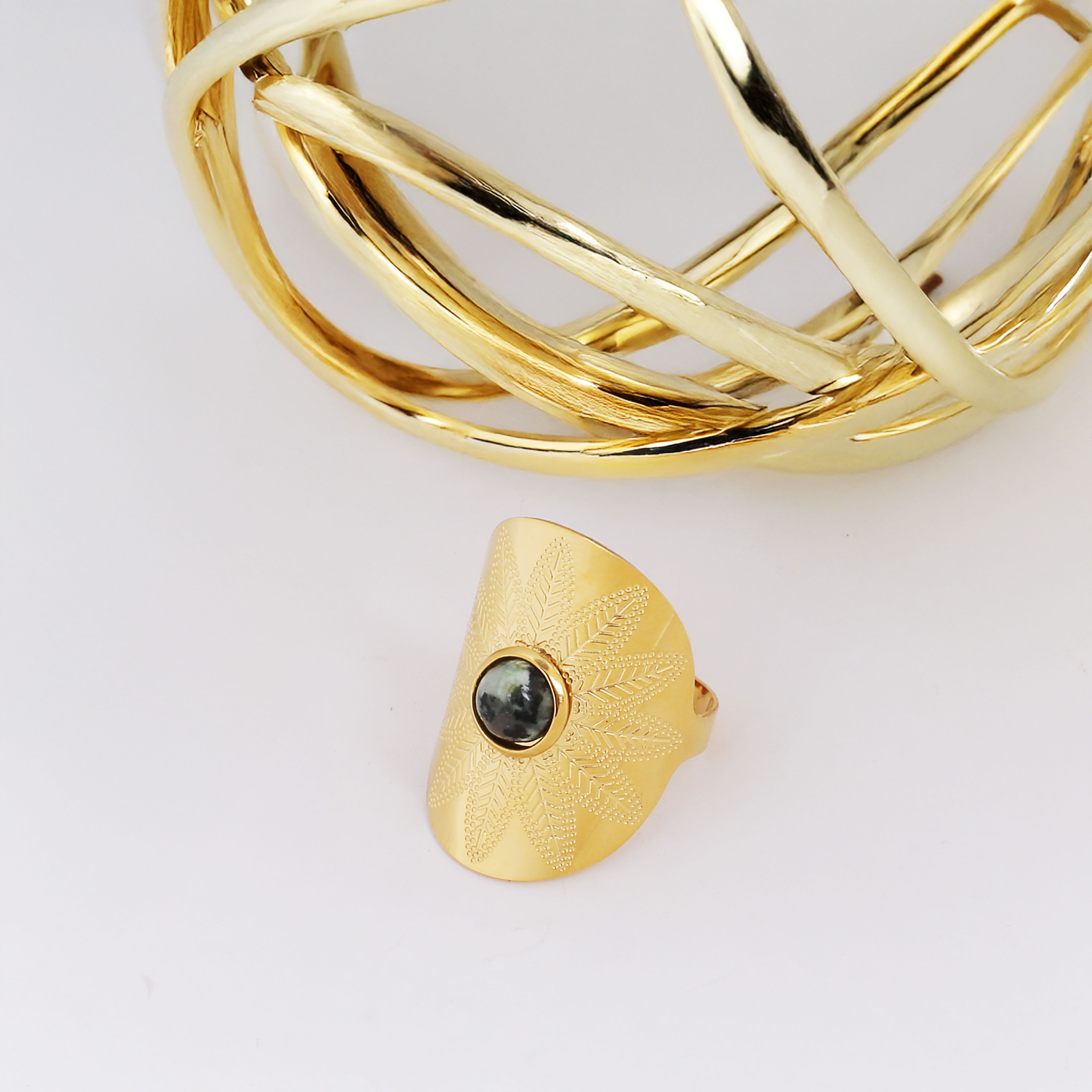 Aurone Ring | Çelik Yüzük