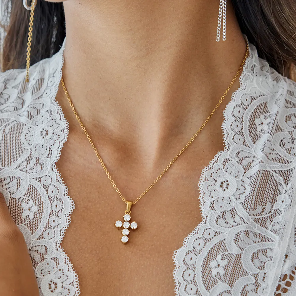Crocina Gold Necklace | Çelik Kolye 2