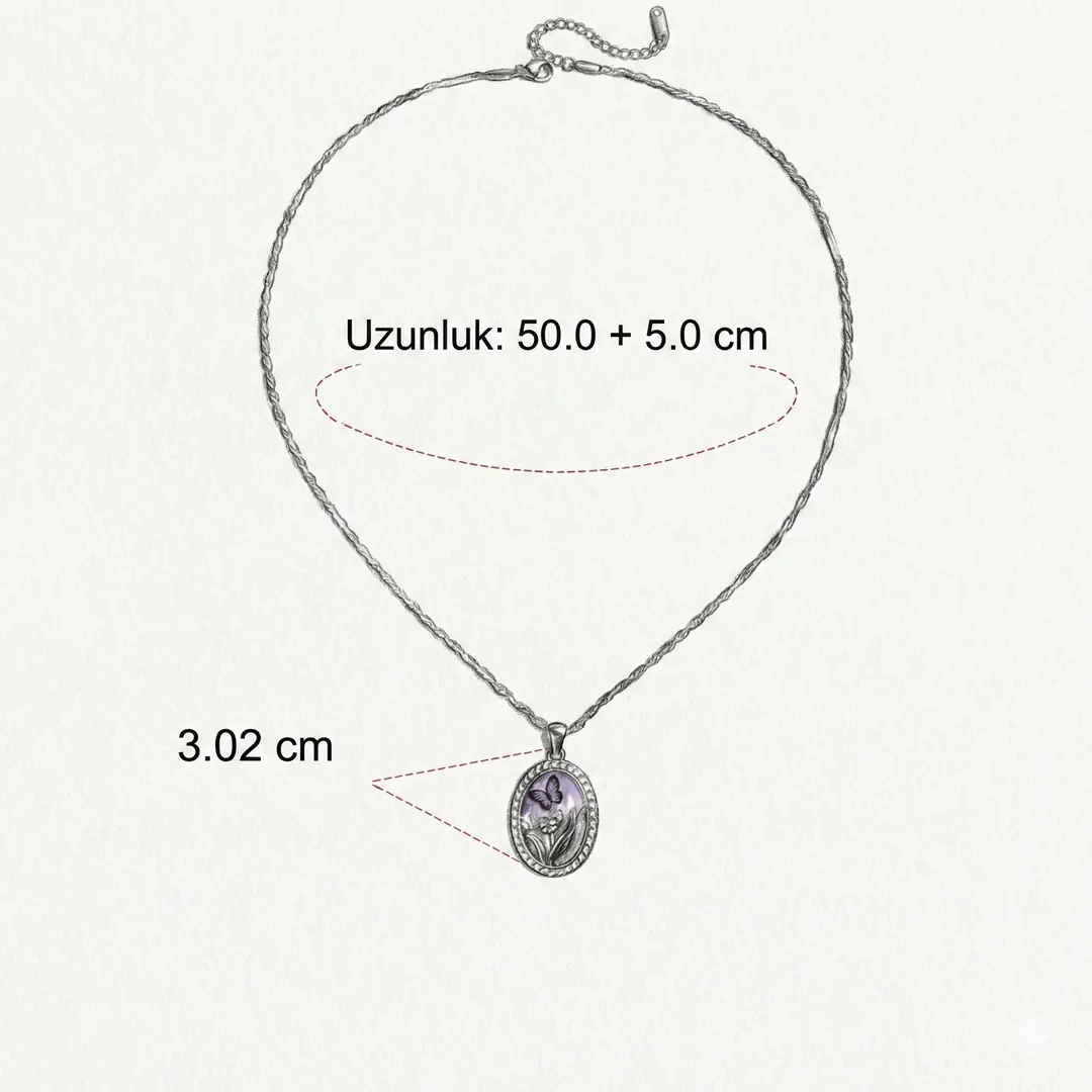 Herbelle Necklace | Çelik Kolye 5