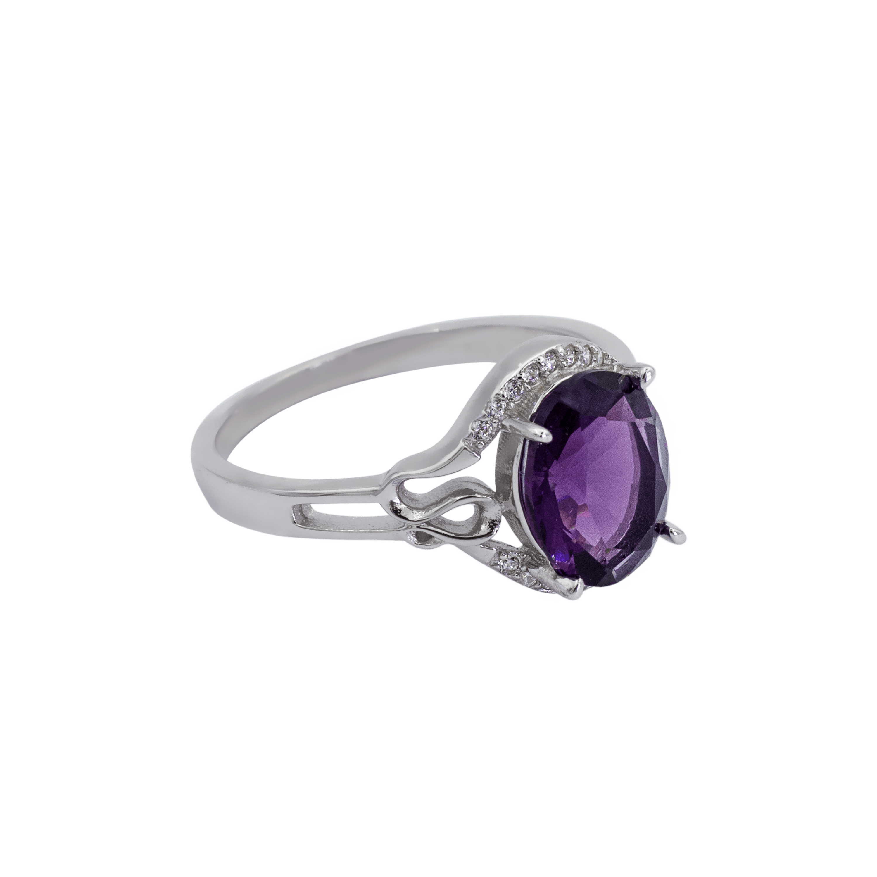 Luna Amethyst Ring | Silver Kadın Yüzük
