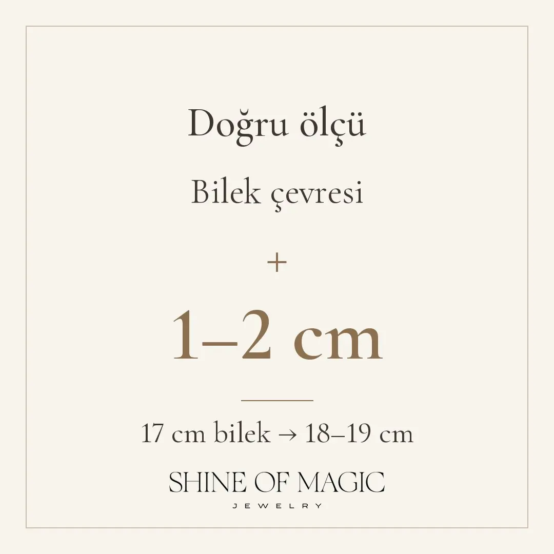 Erkek bileklik ölçüsü: bilek çevresine 1 ila 2 santimetre ekleyin