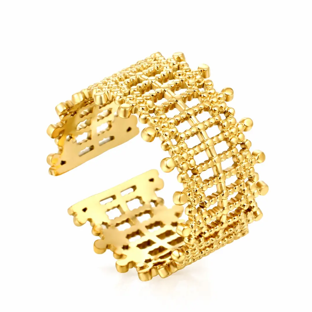Graticce Ring | Çelik Yüzük