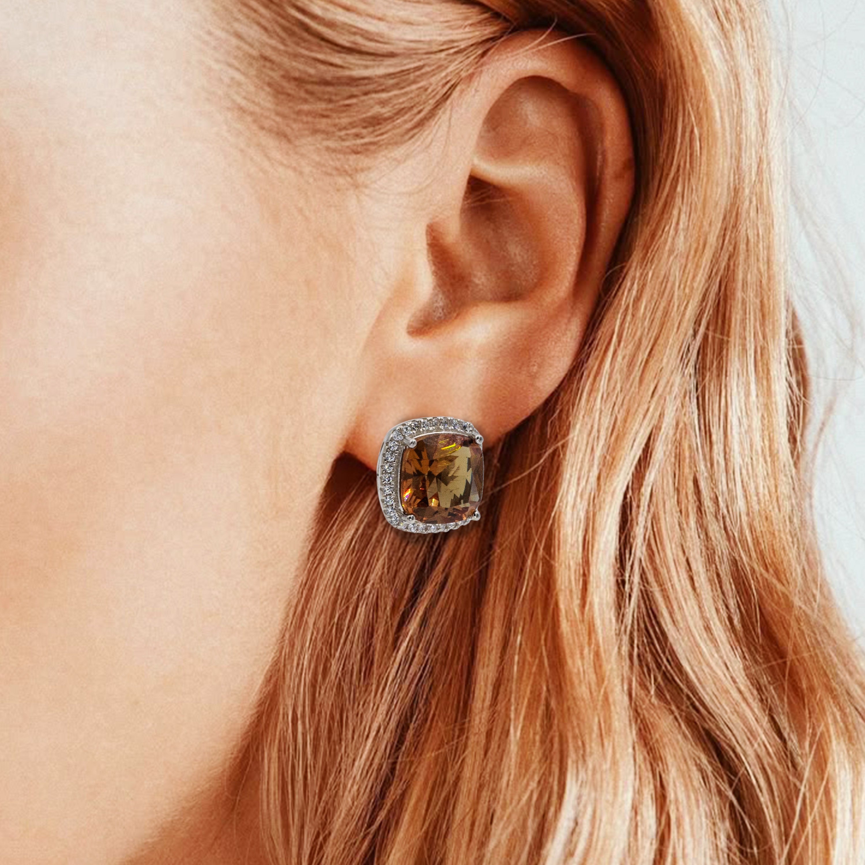 Mocha Shine Earrings | Silver Kadın Küpe