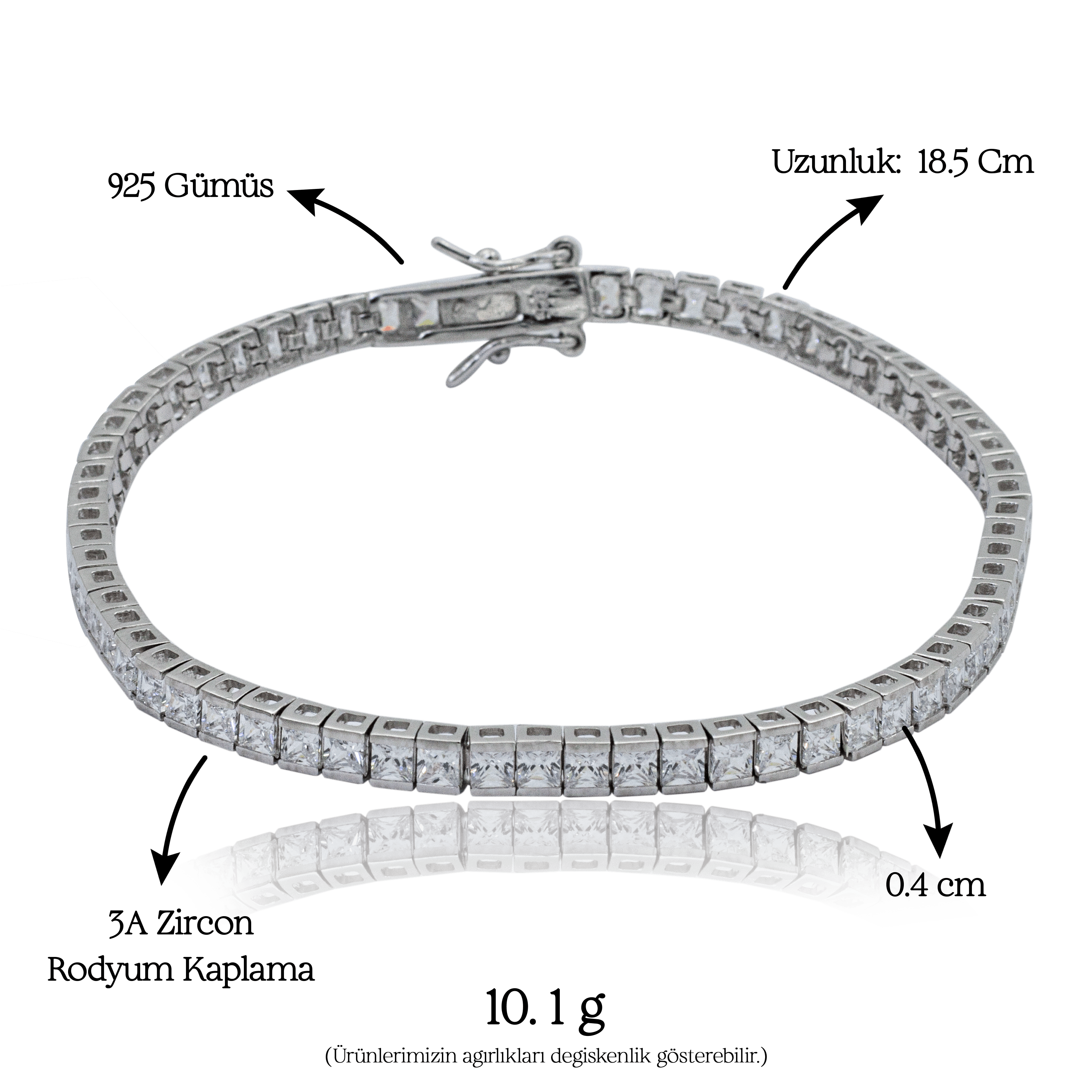 Zircone Luxe Bracelet | Silver Kadın Bileklik