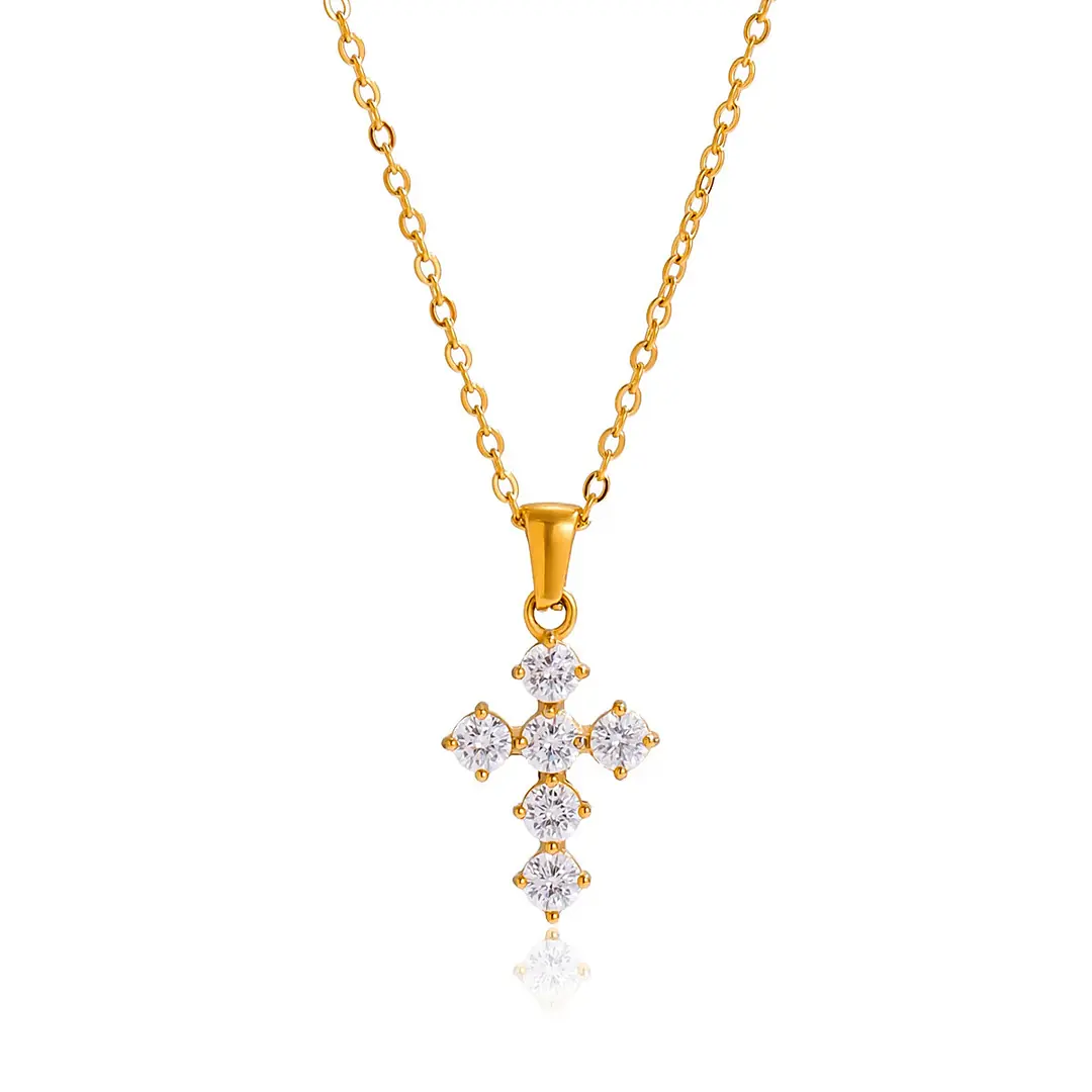 Crocina Gold Necklace | Çelik Kolye
