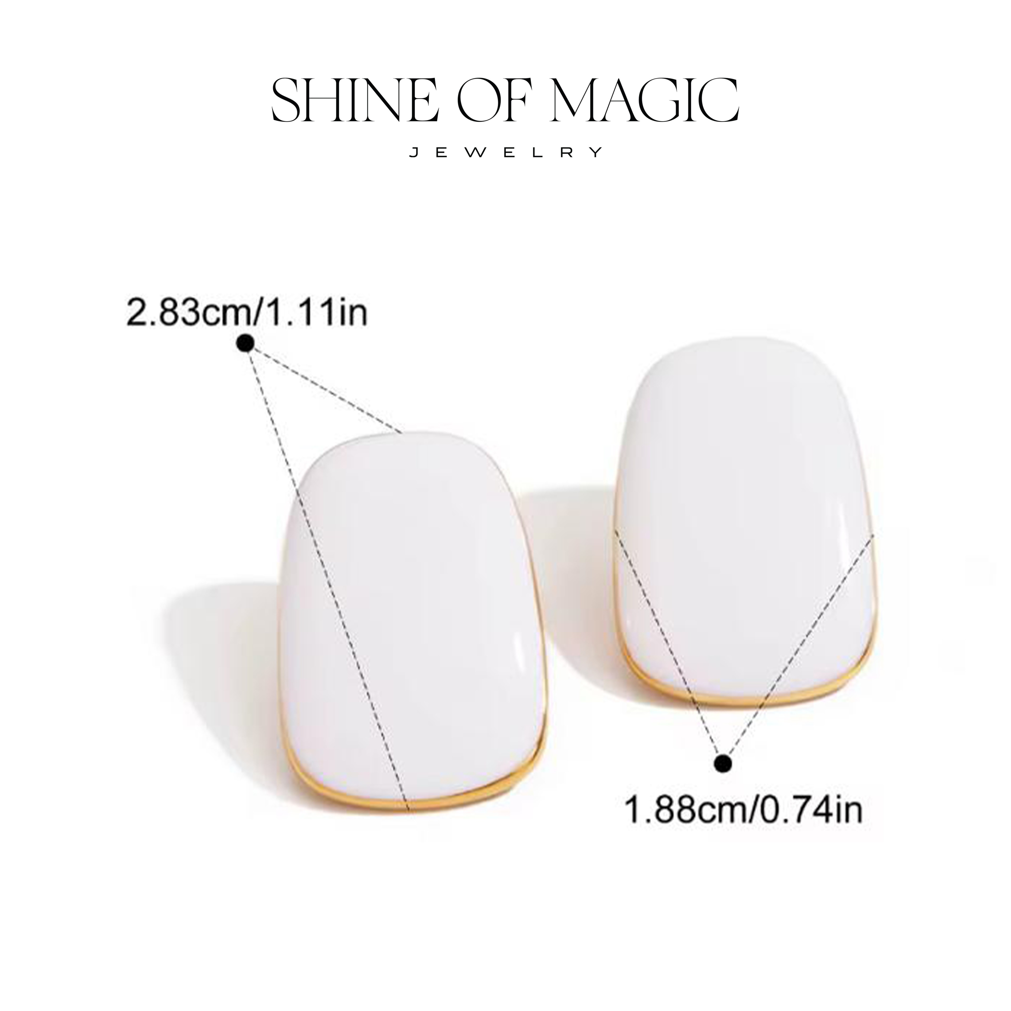 White Aura Earring | Çelik Küpe