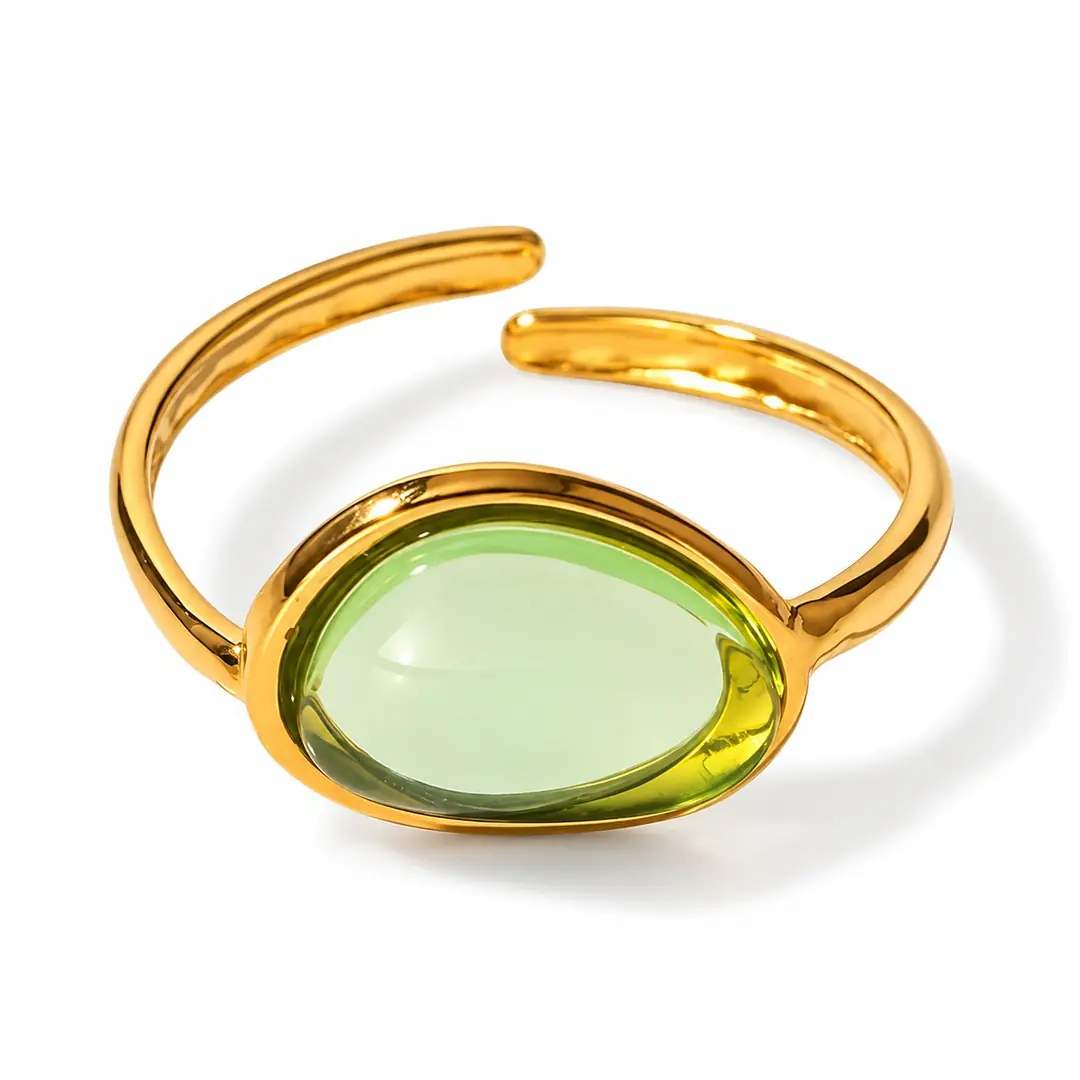 Limpida Green Ring | Çelik Yüzük