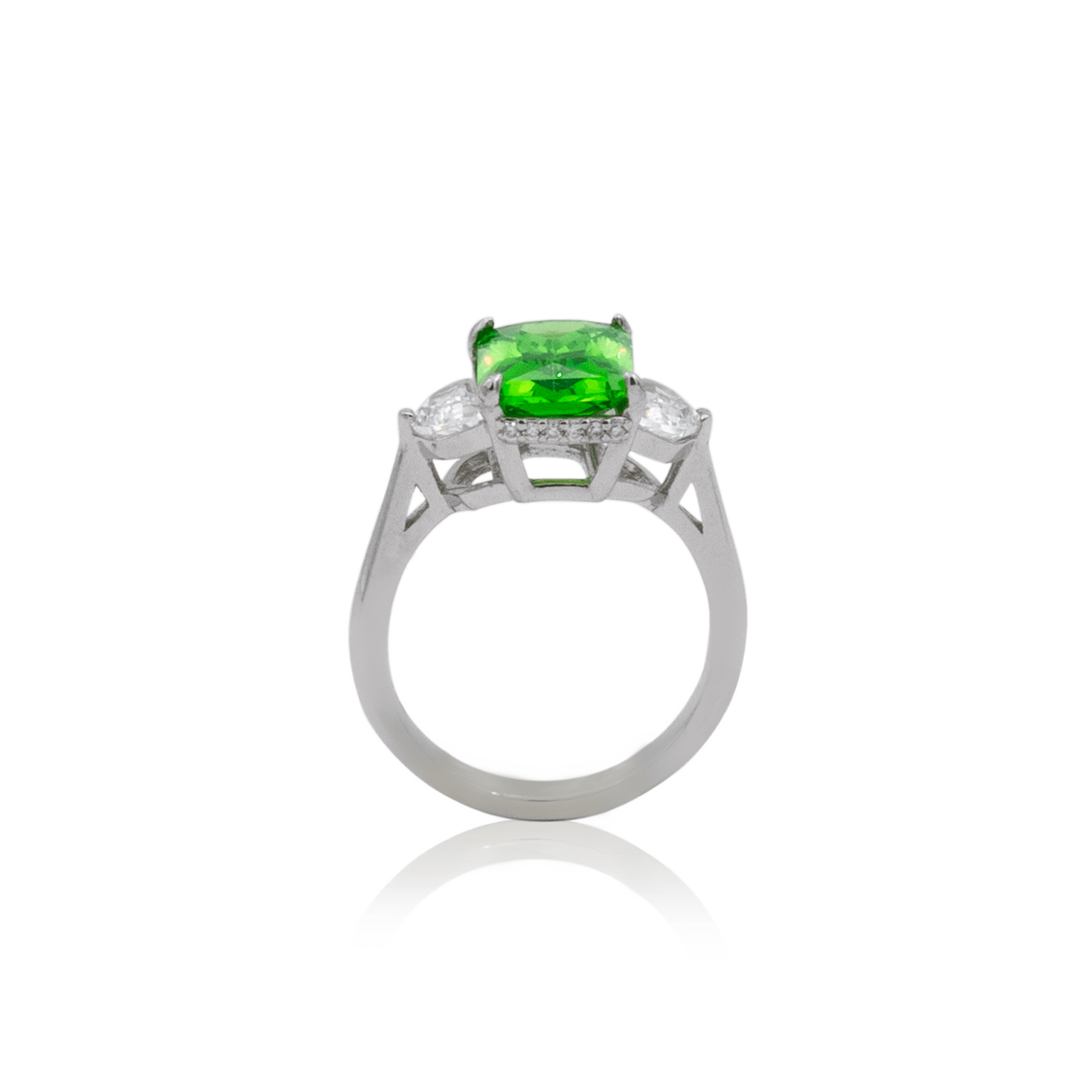 Emerald Glimmer Ring | Silver Kadın Yüzük